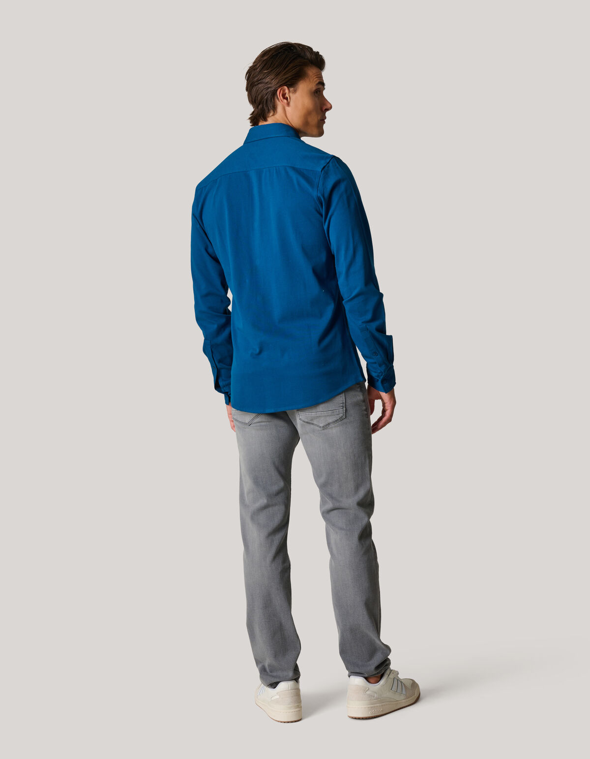 Pique Jersey Overhemd Blauw SHOEBY MEN