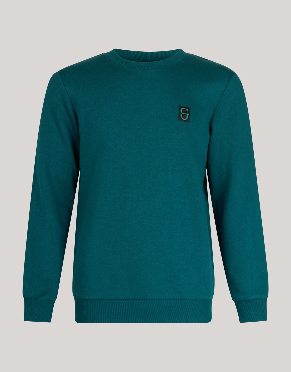 Badge Sweater Donkergroen SHOEBY MEN