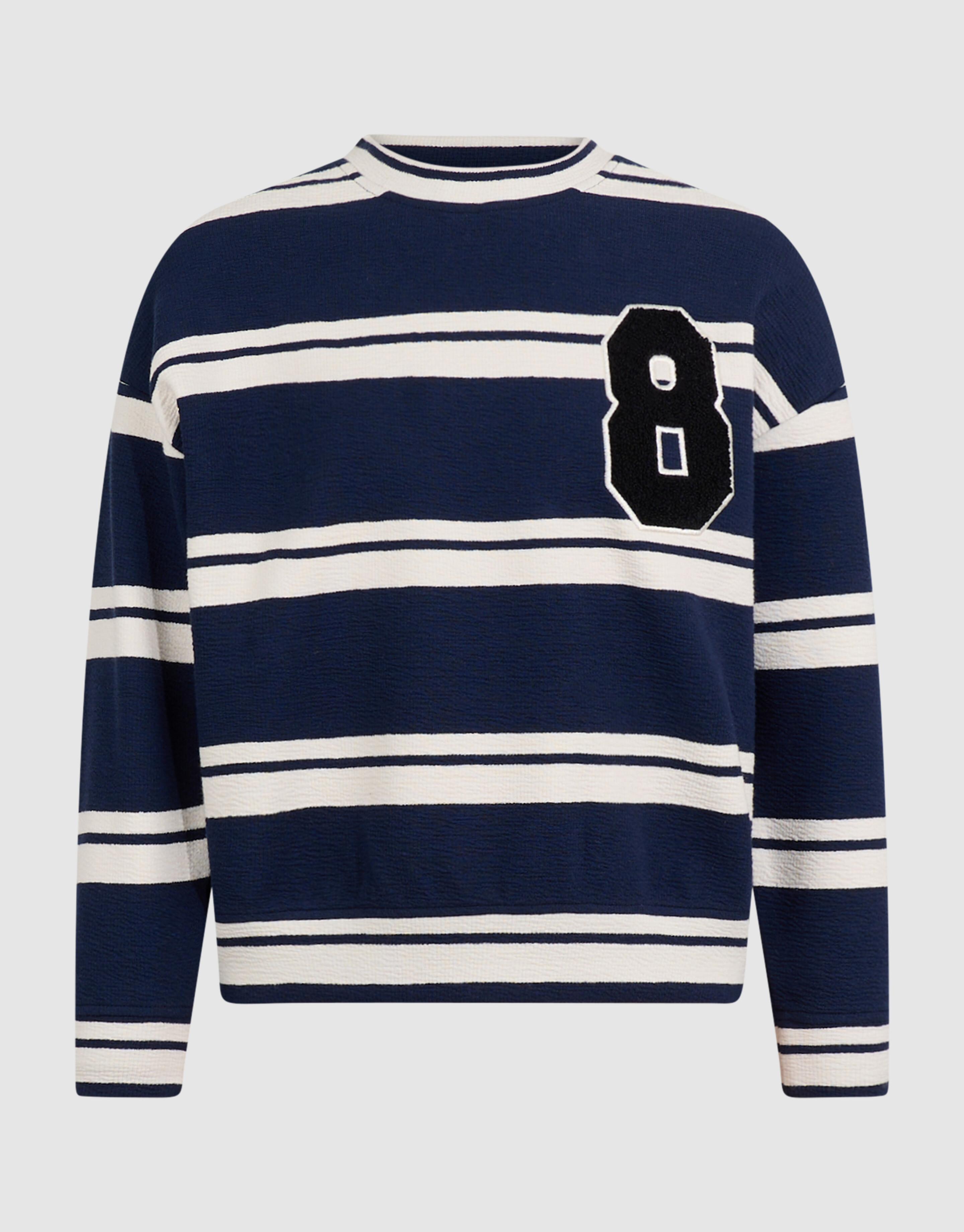 Varsity Stripe Sweater Donkerblauw SHOEBY BOYS
