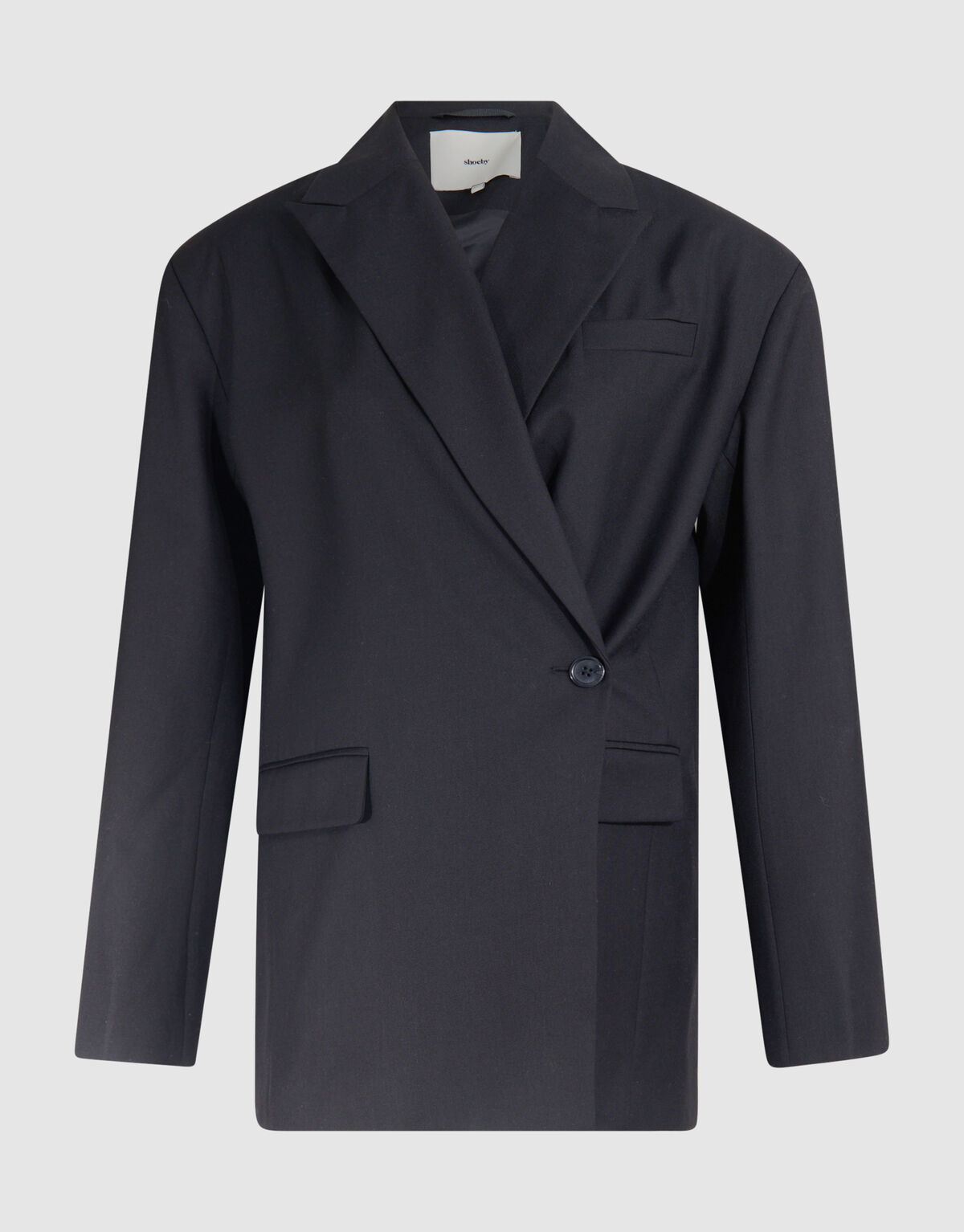 Open Back Oversized Blazer Zwart SHOEBY WOMEN