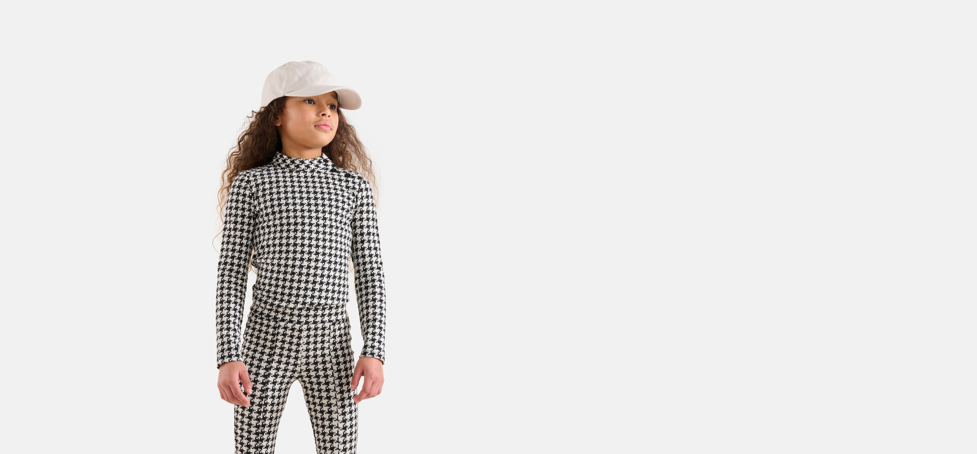 Pied-De-Poule Top Zwart/Wit SHOEBY GIRLS
