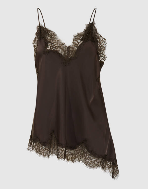 Kanten Asymmetrische Top Bruin SHOEBY WOMEN