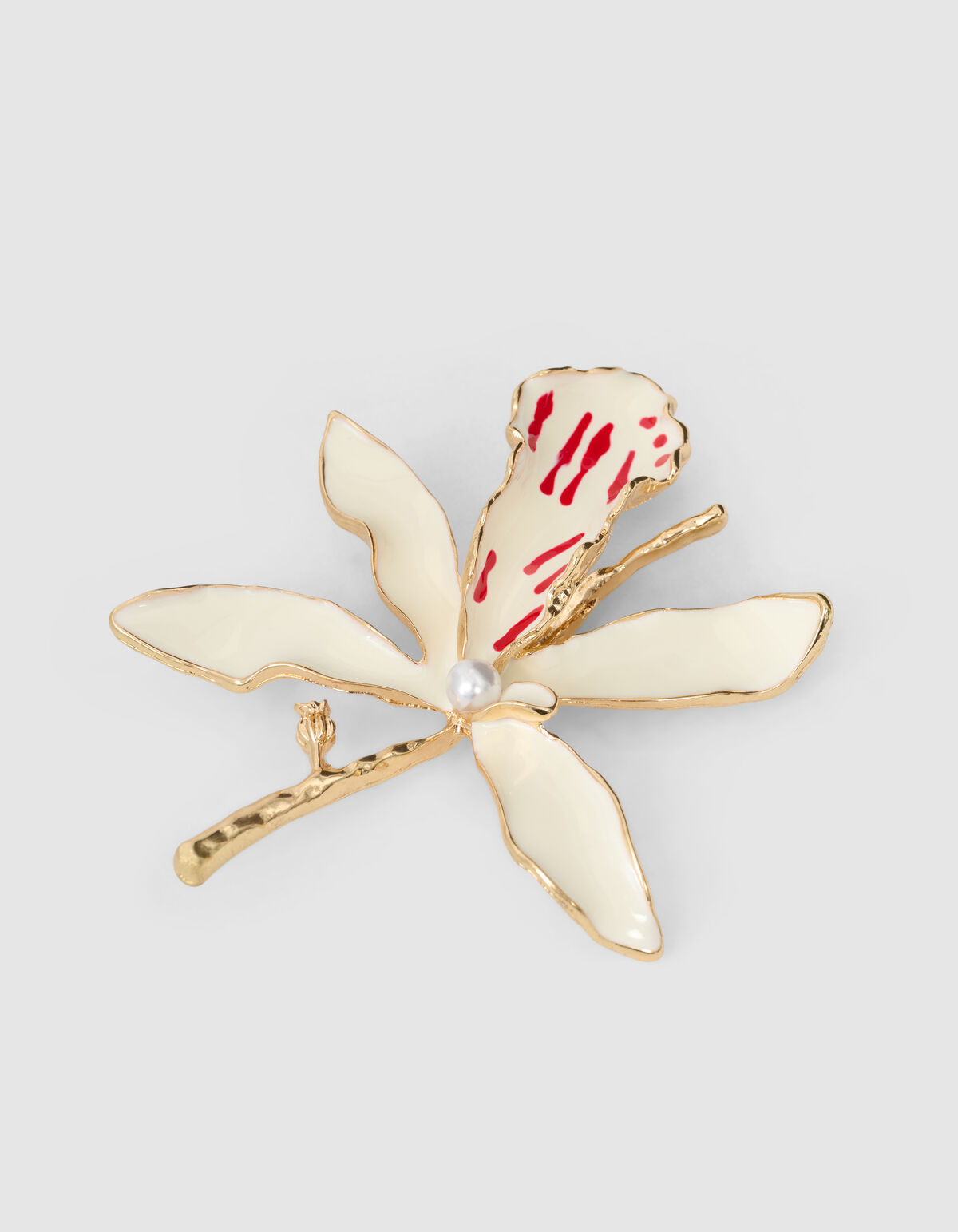 Bloem Broche Gebroken Wit SHOEBY ACCESSOIRES