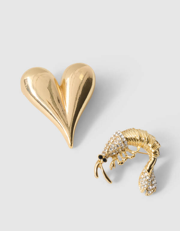 Shrimp Broche Set Goud SHOEBY ACCESSOIRES