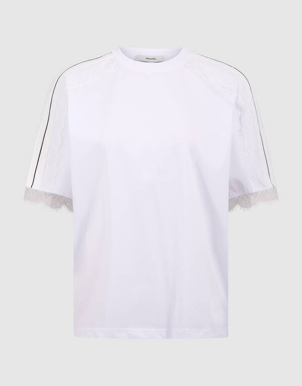 Kanten T-shirt Wit SHOEBY WOMEN