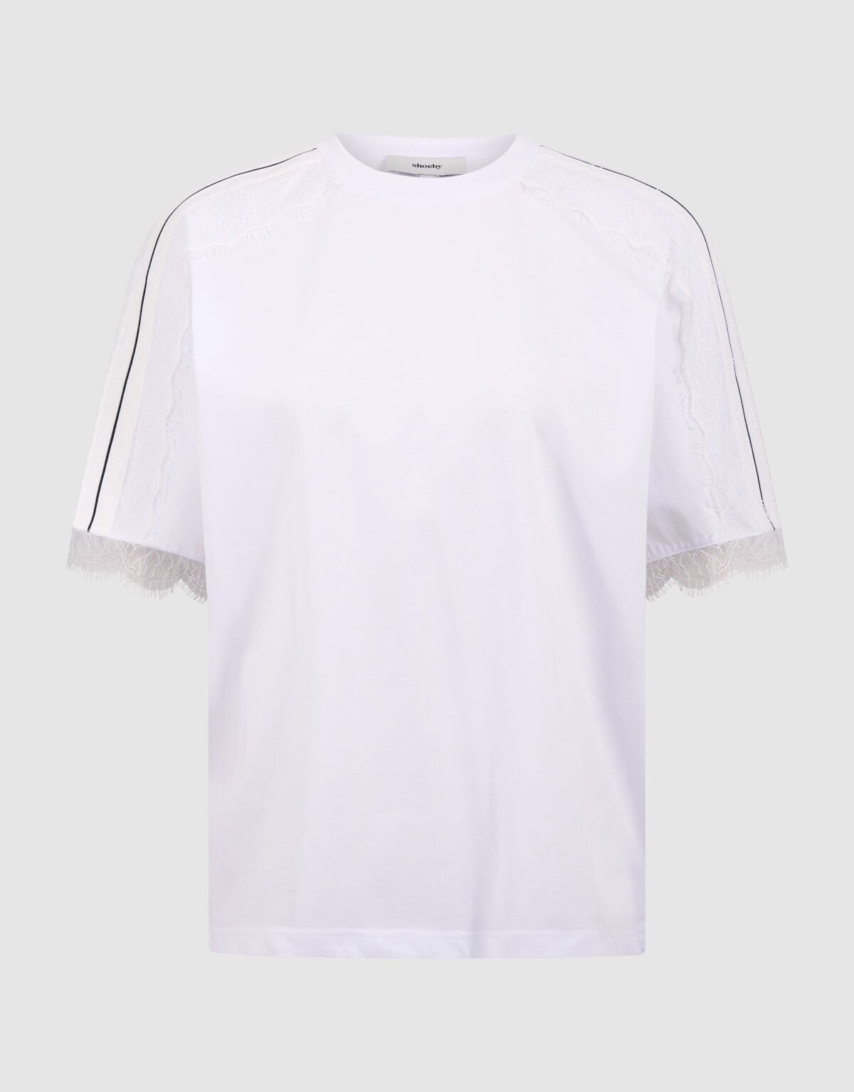 Kanten T-shirt Wit SHOEBY WOMEN