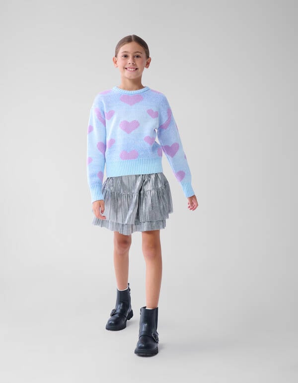 Shiny Mini Rok Zilver SHOEBY GIRLS