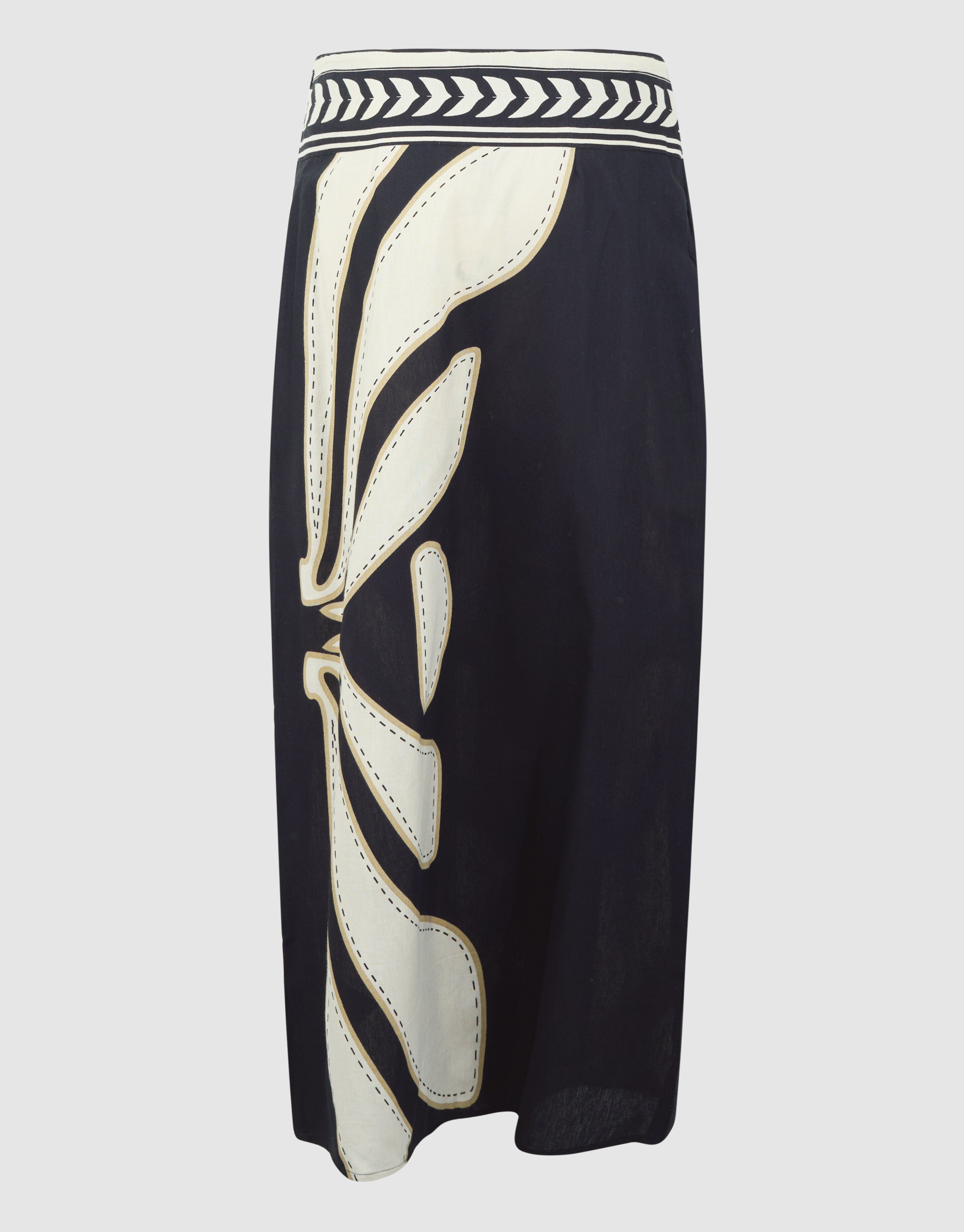 Printed Overslag Maxi Rok Zwart SHOEBY WOMEN