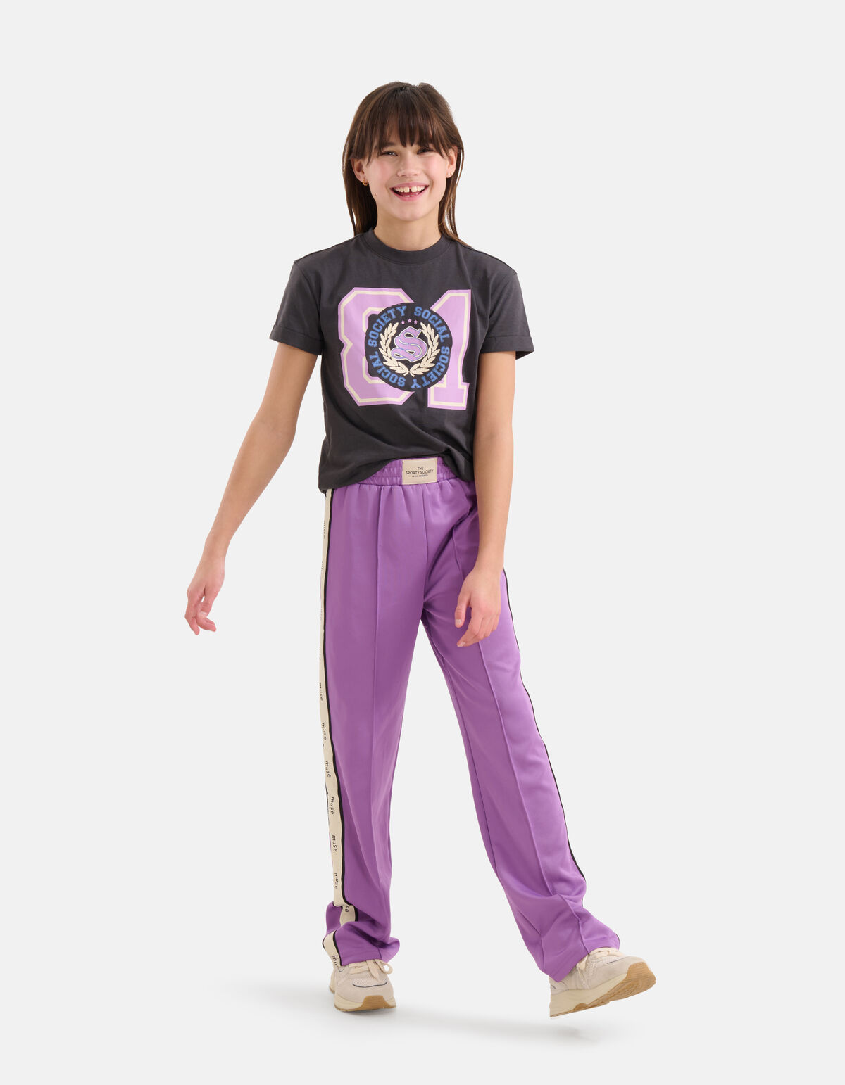 Sporty Tape Broek Paars SHOEBY GIRLS