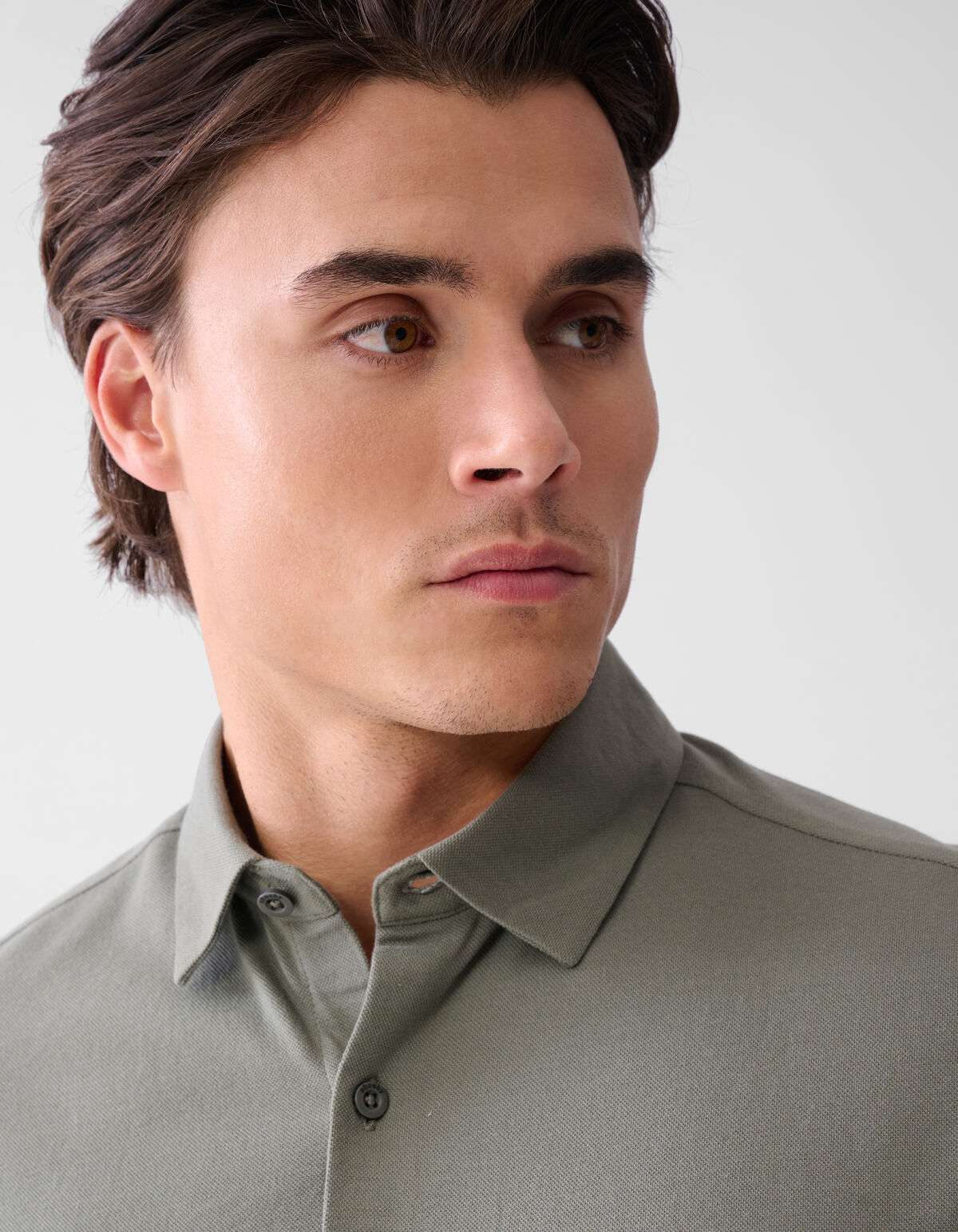 Pique Overhemd Donkergroen SHOEBY MEN