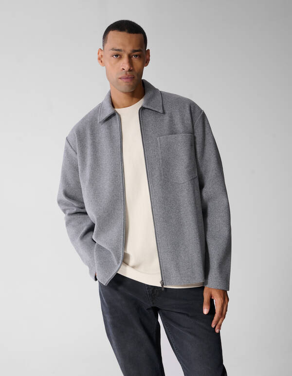 Melange Overshirt Grijs SHOEBY MEN