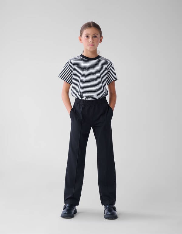 Basis Wide Leg Broek Zwart SHOEBY GIRLS