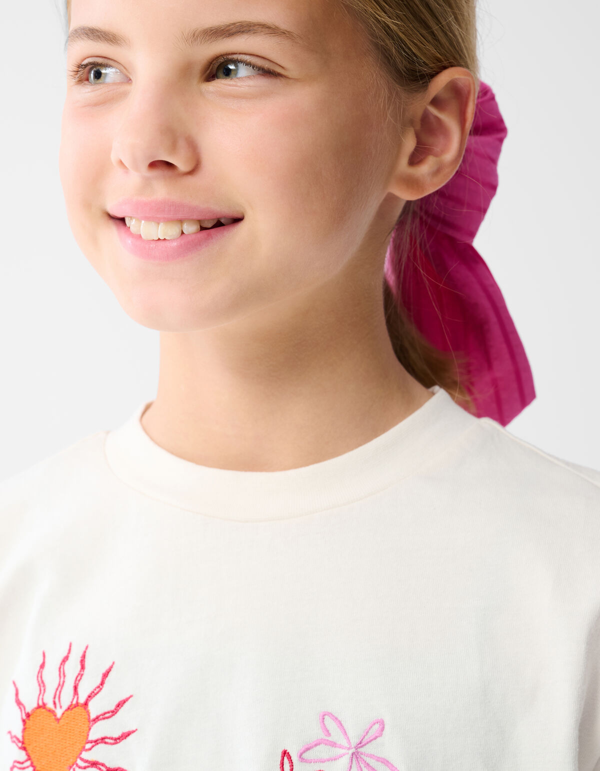 Sunny Artwork T-shirt Gebroken Wit SHOEBY GIRLS