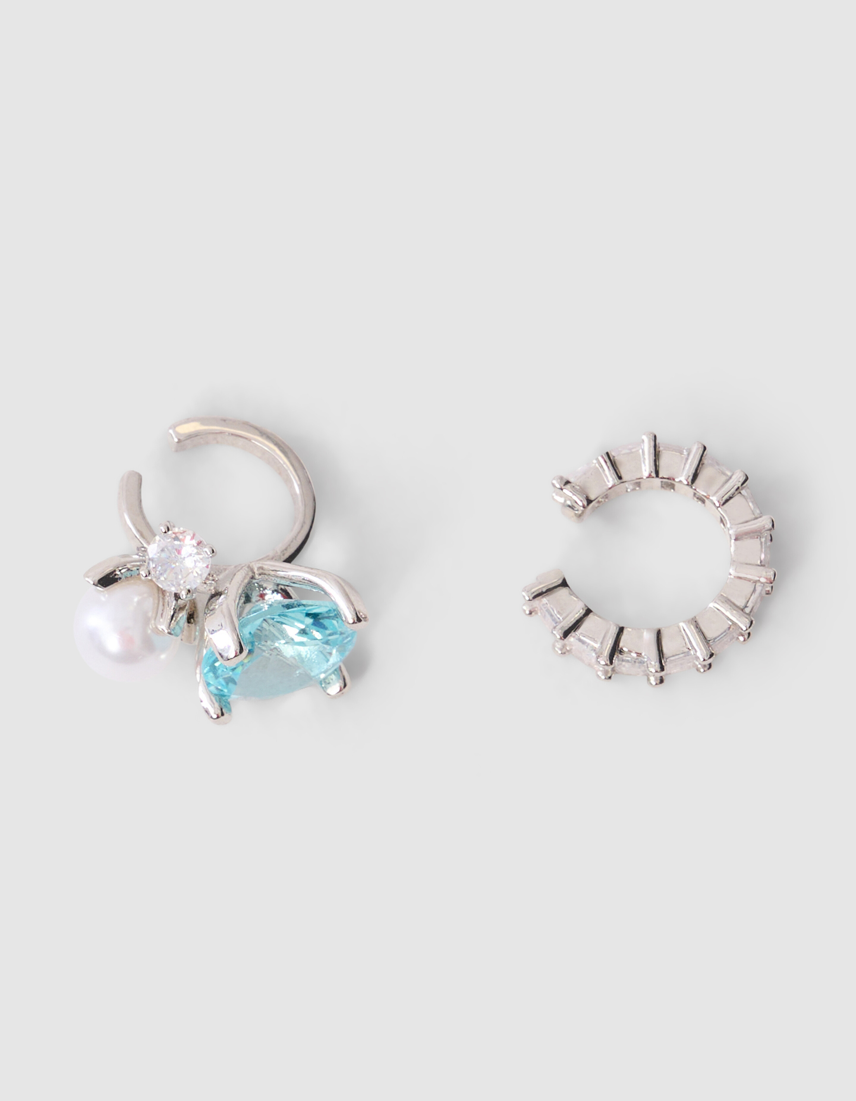 Strass Earcuff Set Zilver By Monica SHOEBY ACCESSOIRES