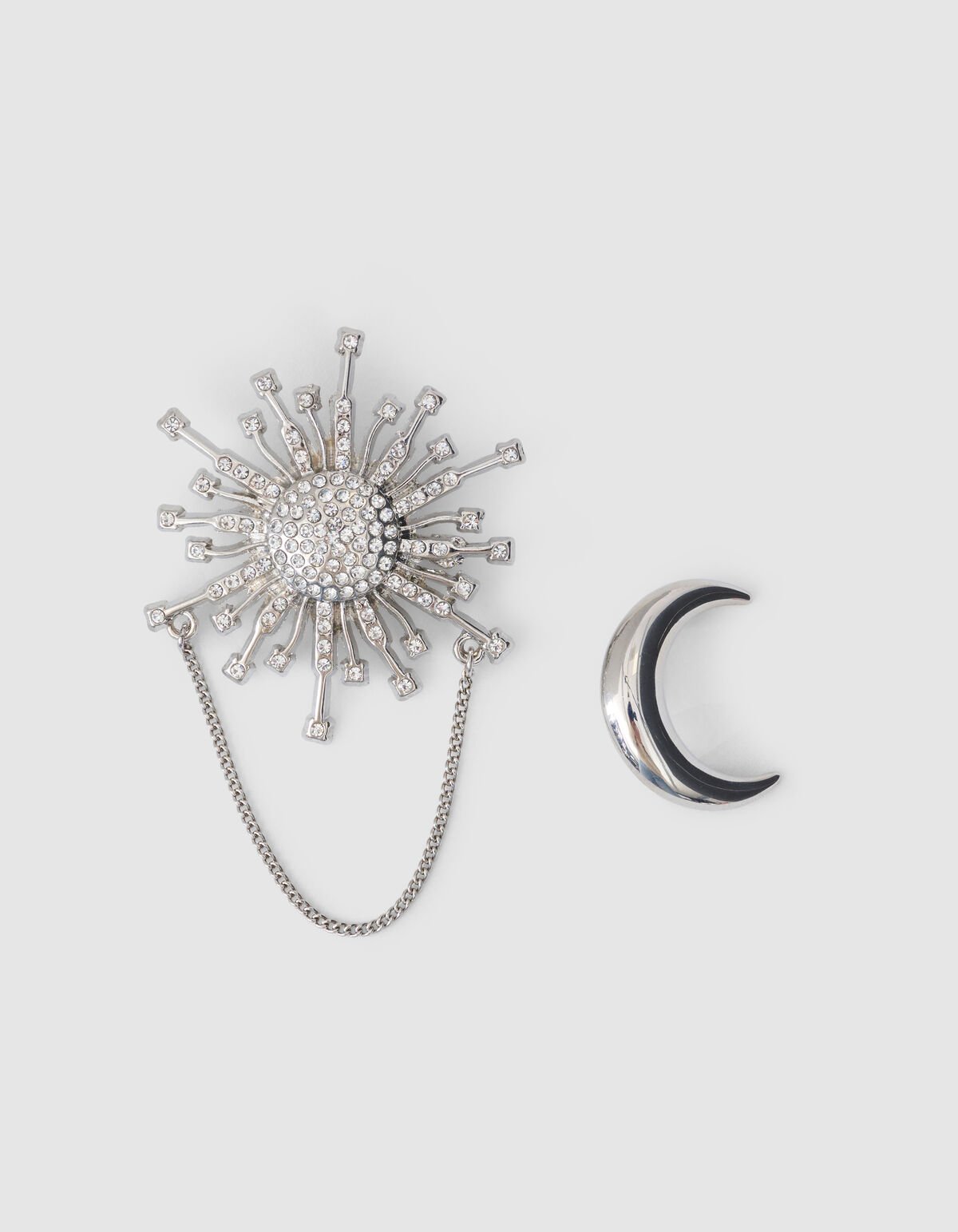 Moon Sun Broche Set Zilver SHOEBY ACCESSOIRES