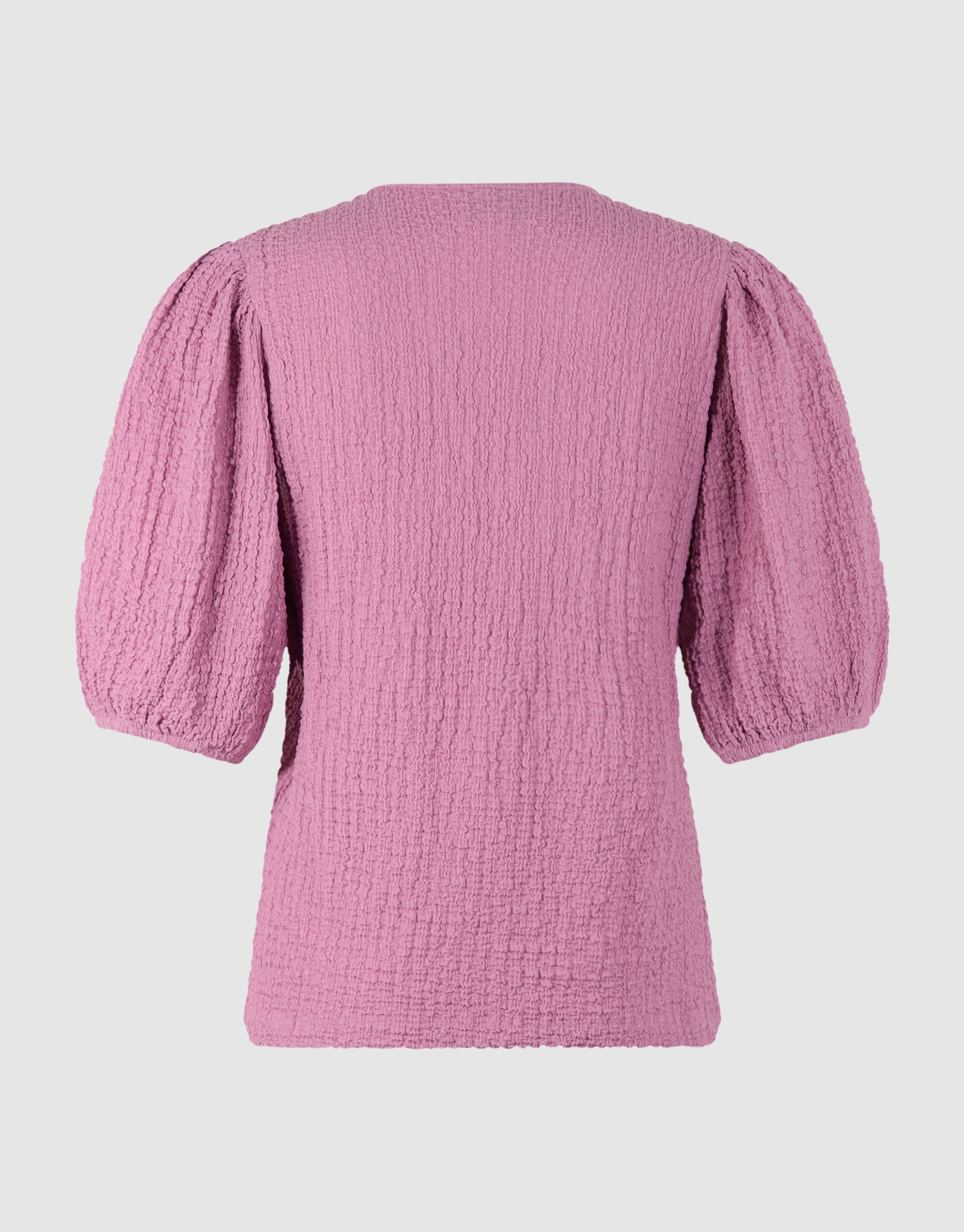 Crinkle V-Hals Top Roze SHOEBY WOMEN