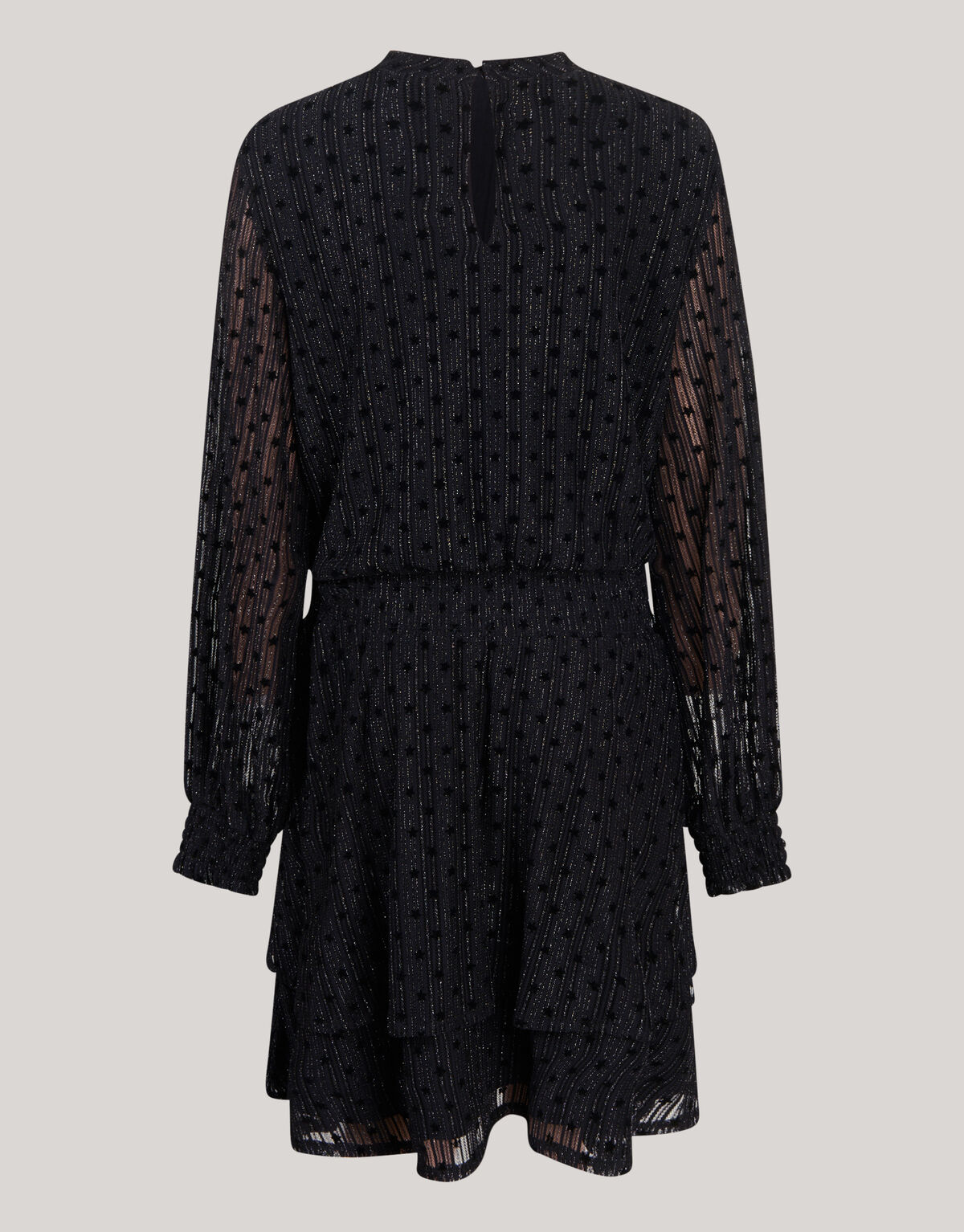 Glitter Mesh Jurk Zwart SHOEBY GIRLS
