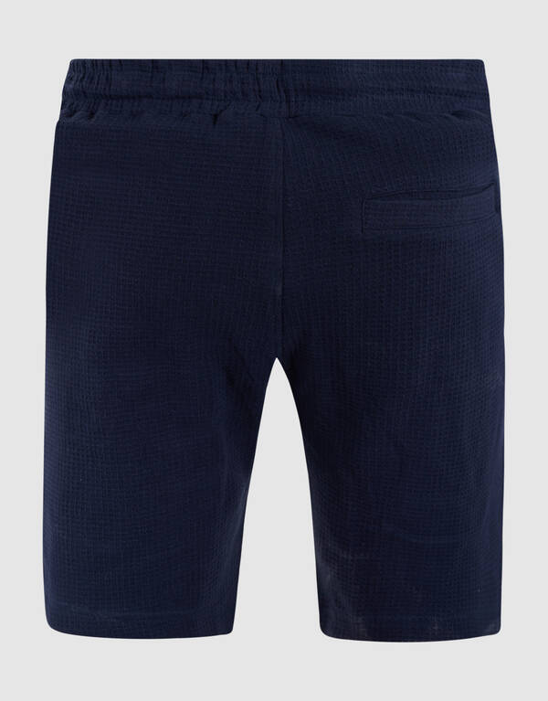 Waffle Structuur Short Donkerblauw SHOEBY MEN