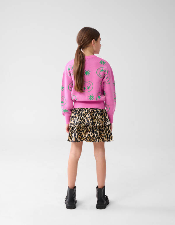 Smiley Sweater Roze SHOEBY GIRLS