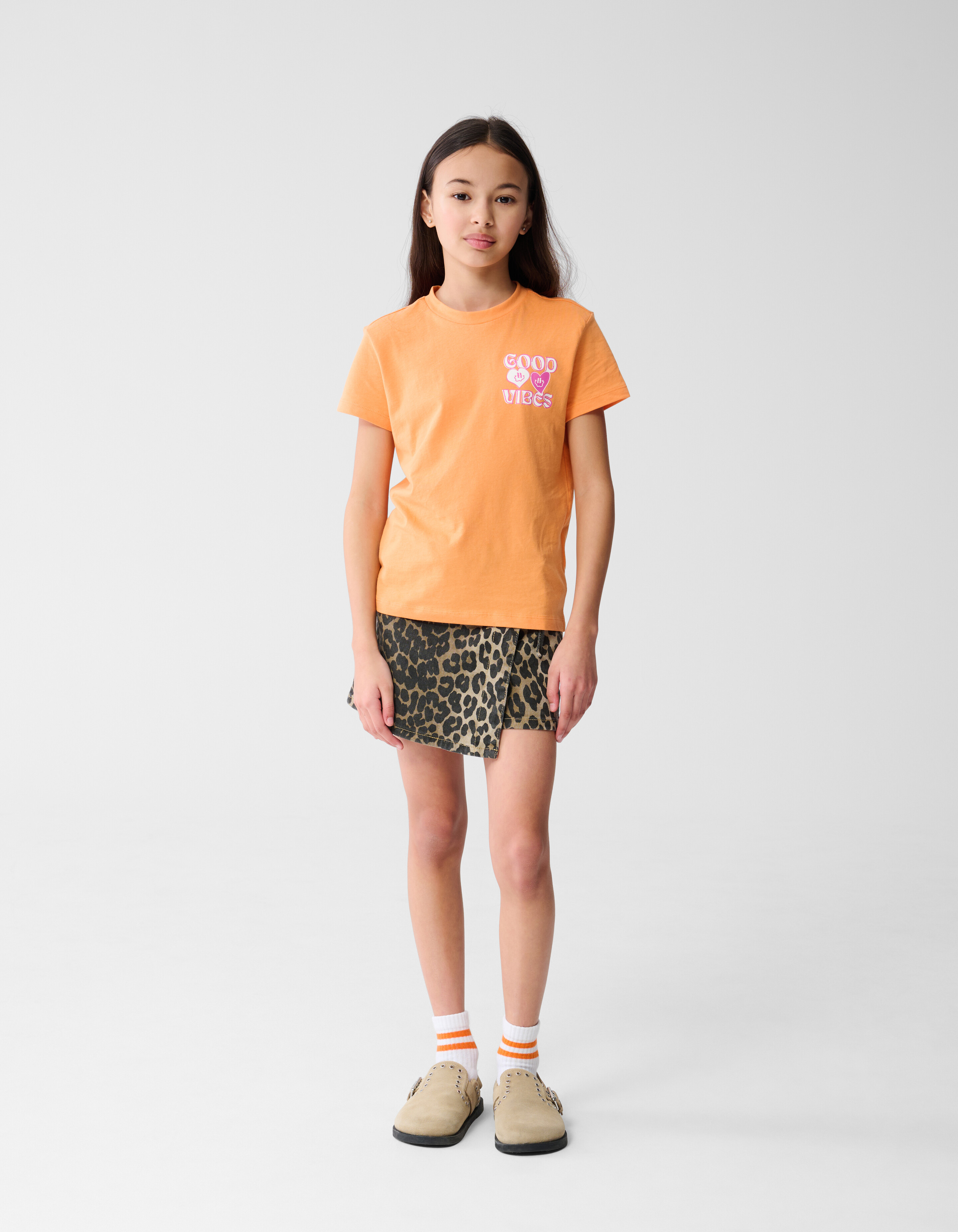 Good Vibes T-shirt Oranje SHOEBY GIRLS