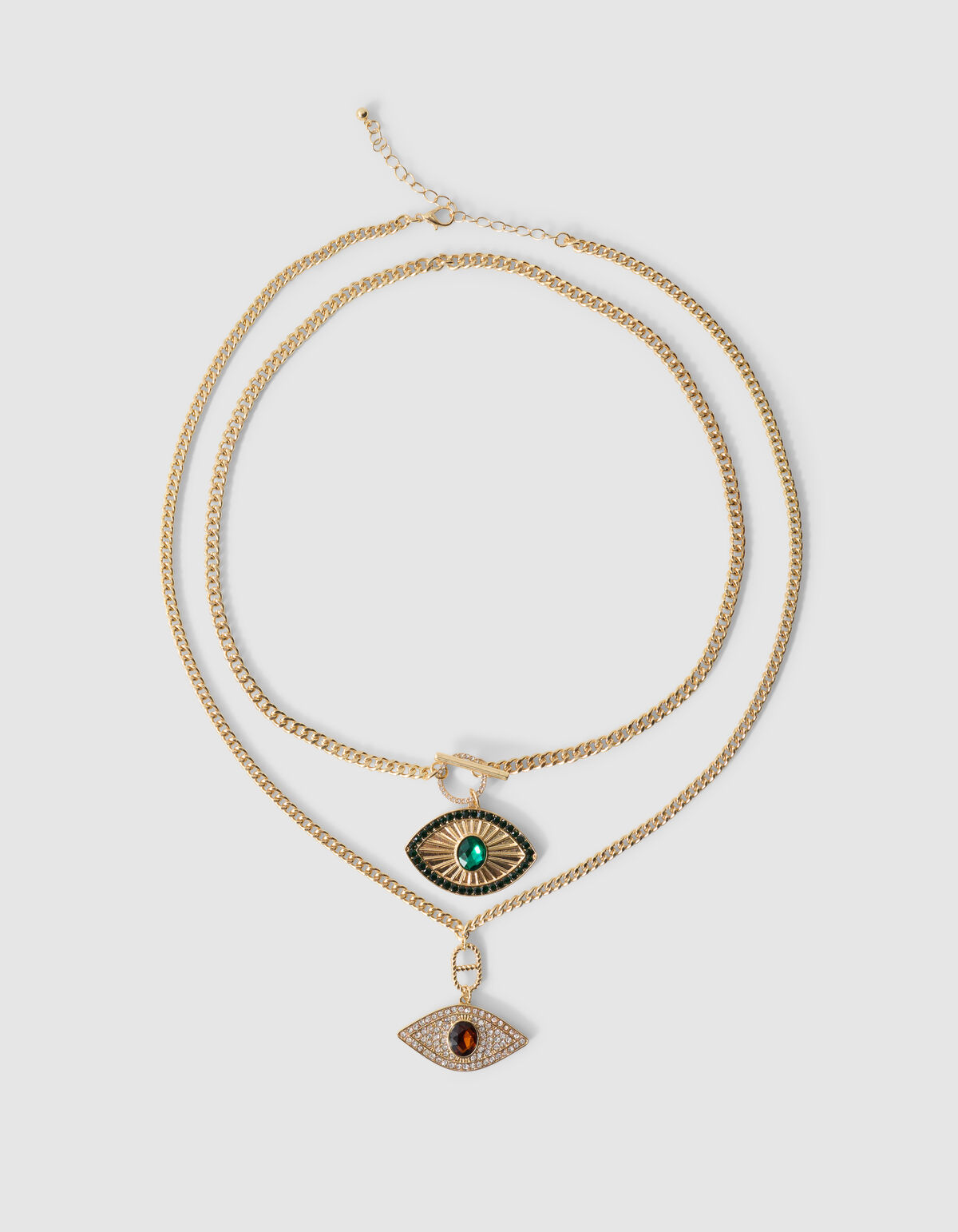 Double Eye Ketting Goud By Fred SHOEBY ACCESSOIRES