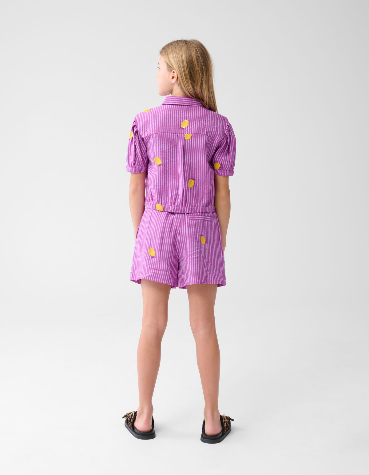 Lemon Pinstripe Short Paars SHOEBY GIRLS