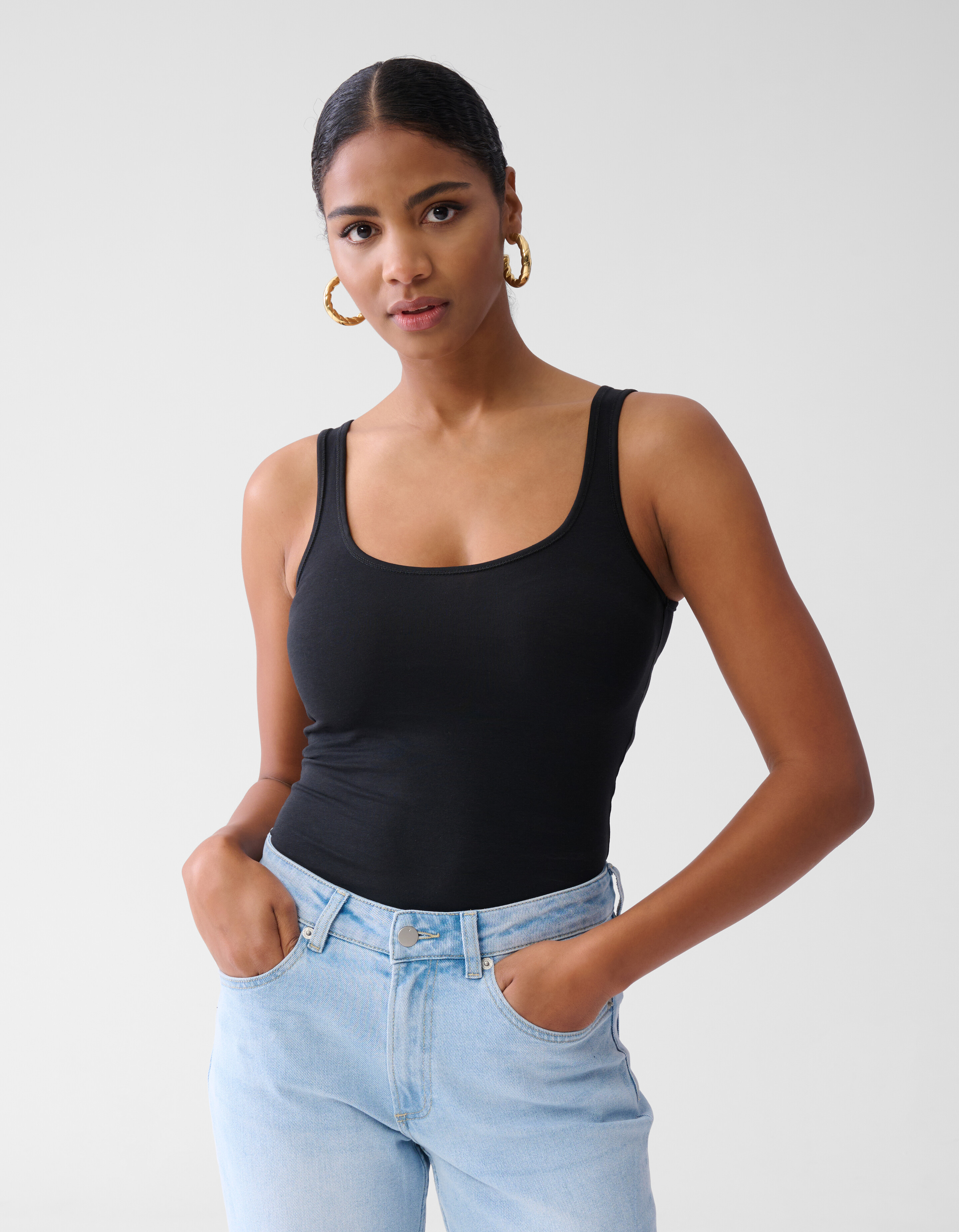 Basis Tanktop Zwart Eksept