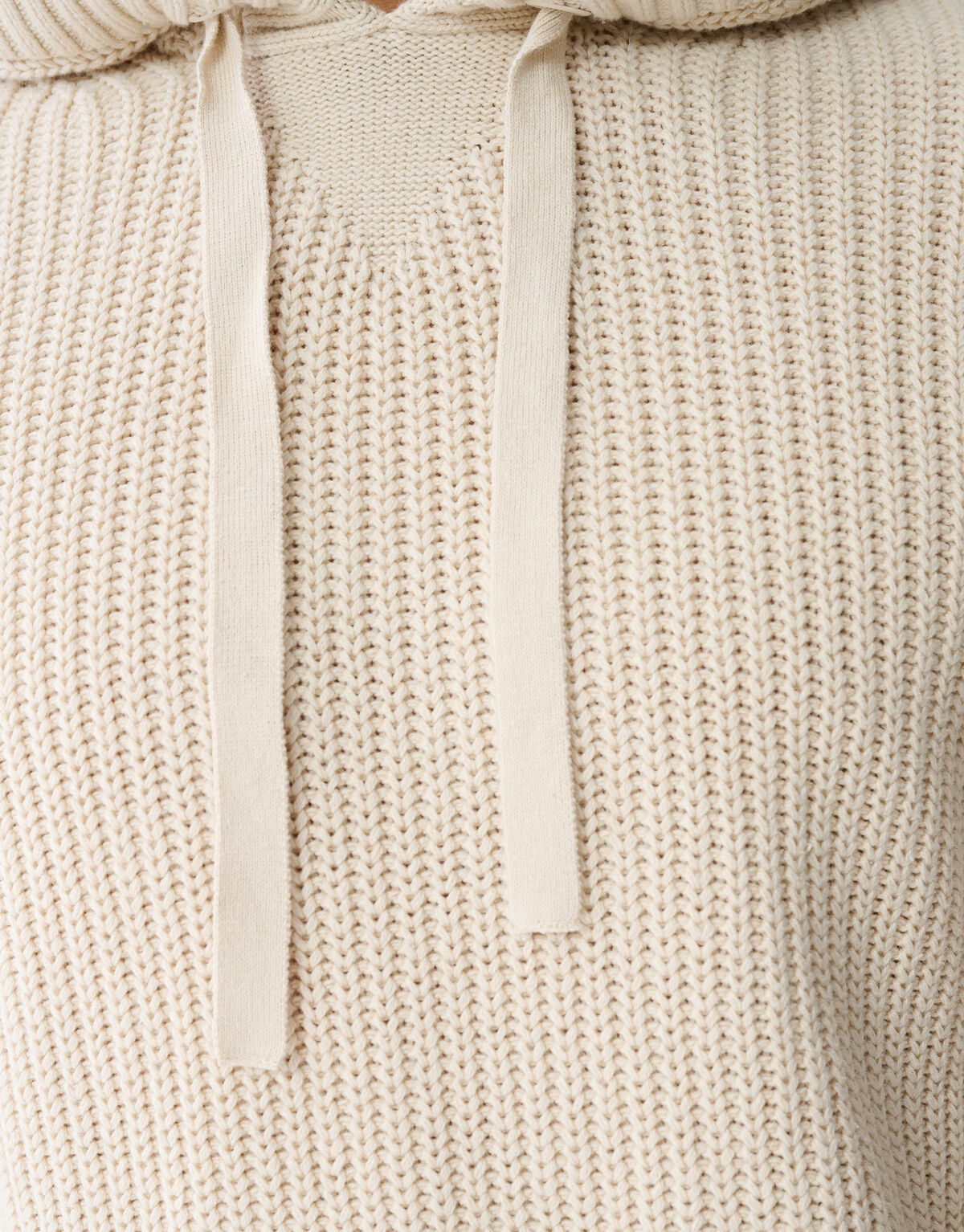 Knit Hoodie Gebroken Wit SHOEBY MEN