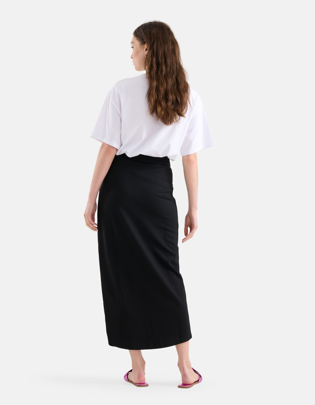 Knot Maxi Rok Zwart SHOEBY WOMEN
