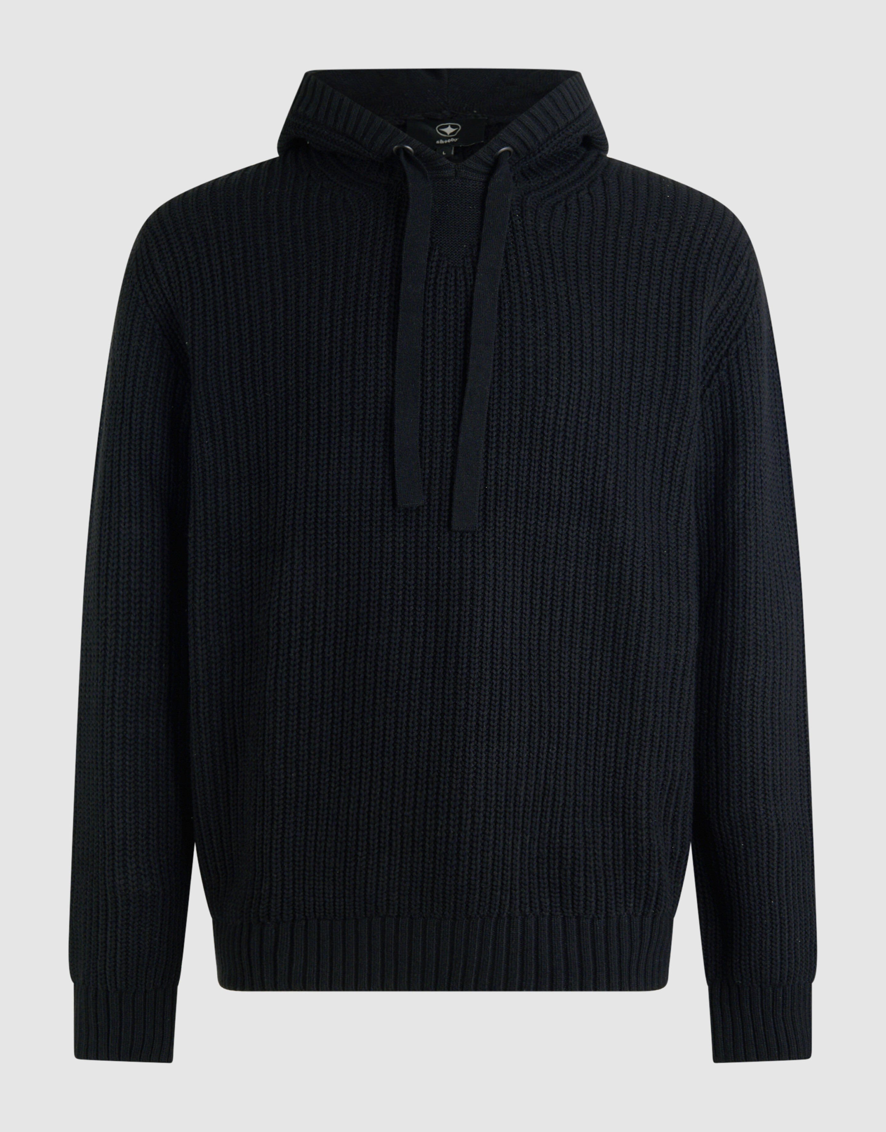Gebreide Hoodie Zwart SHOEBY MEN