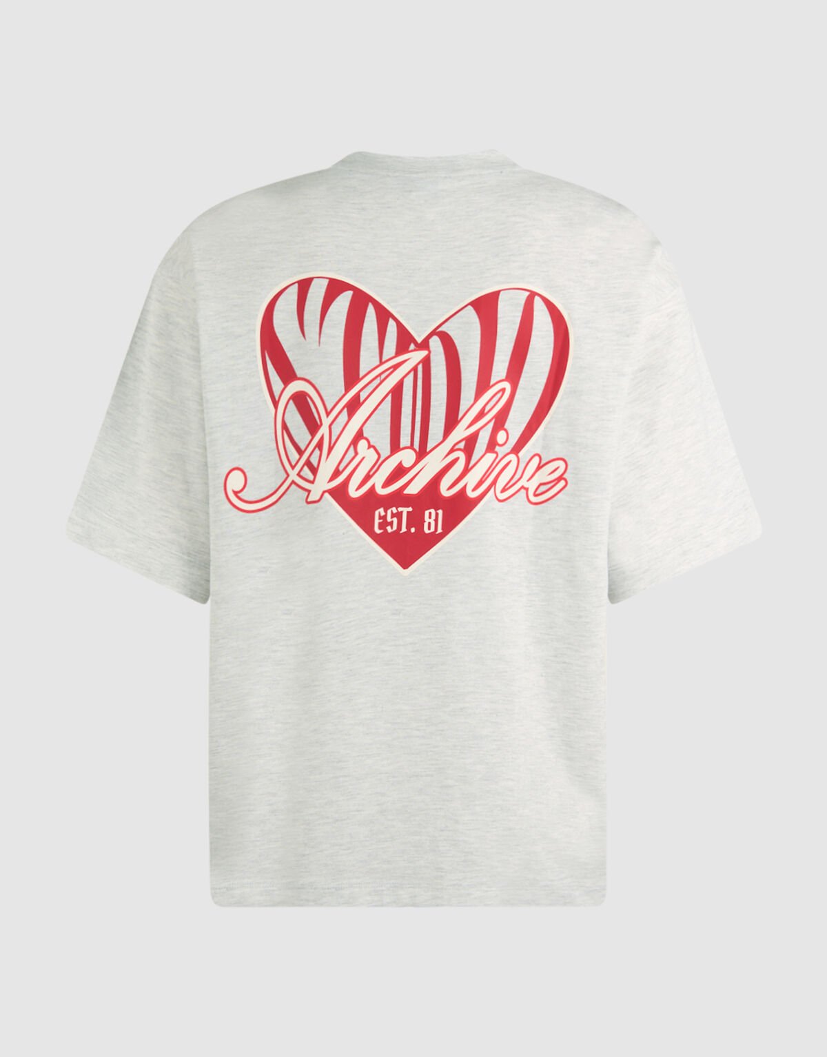 Heart Back Artwork T-shirt Lichtgrijs SHOEBY WOMEN