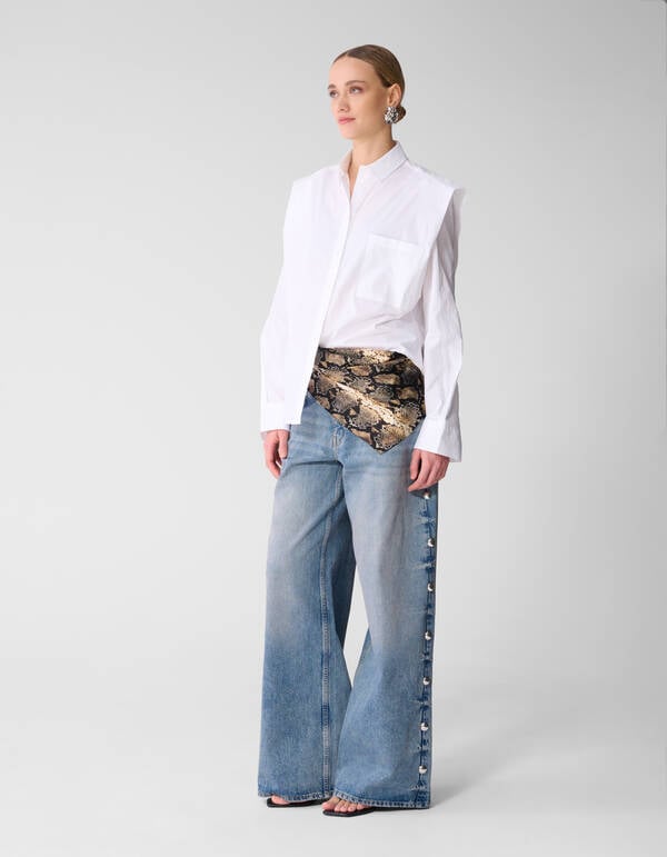 Big Stud Wide Leg Fit Jeans Mediumstone SHOEBY WOMEN