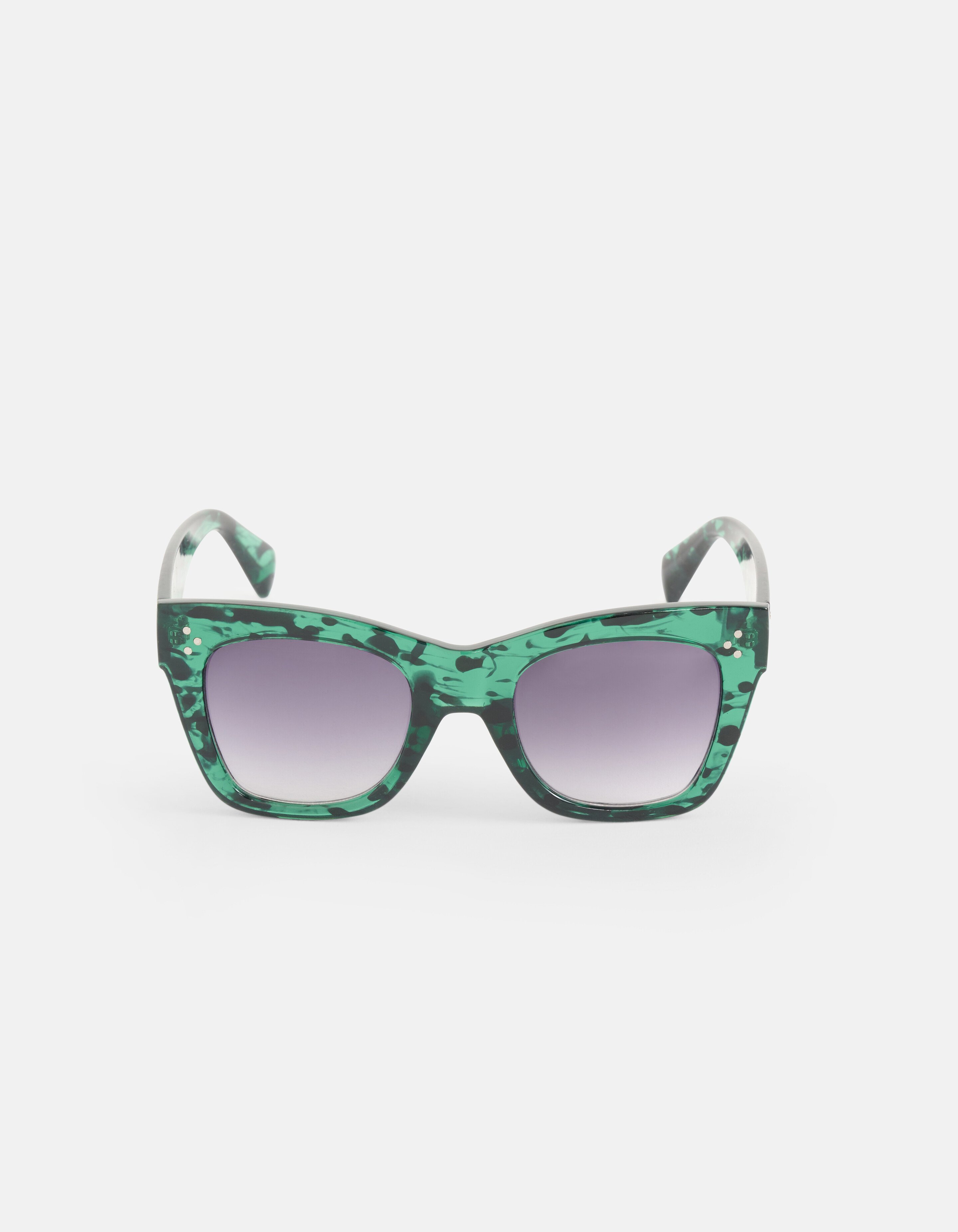 Grote Cateye Zonnebril Groen SHOEBY ACCESSOIRES