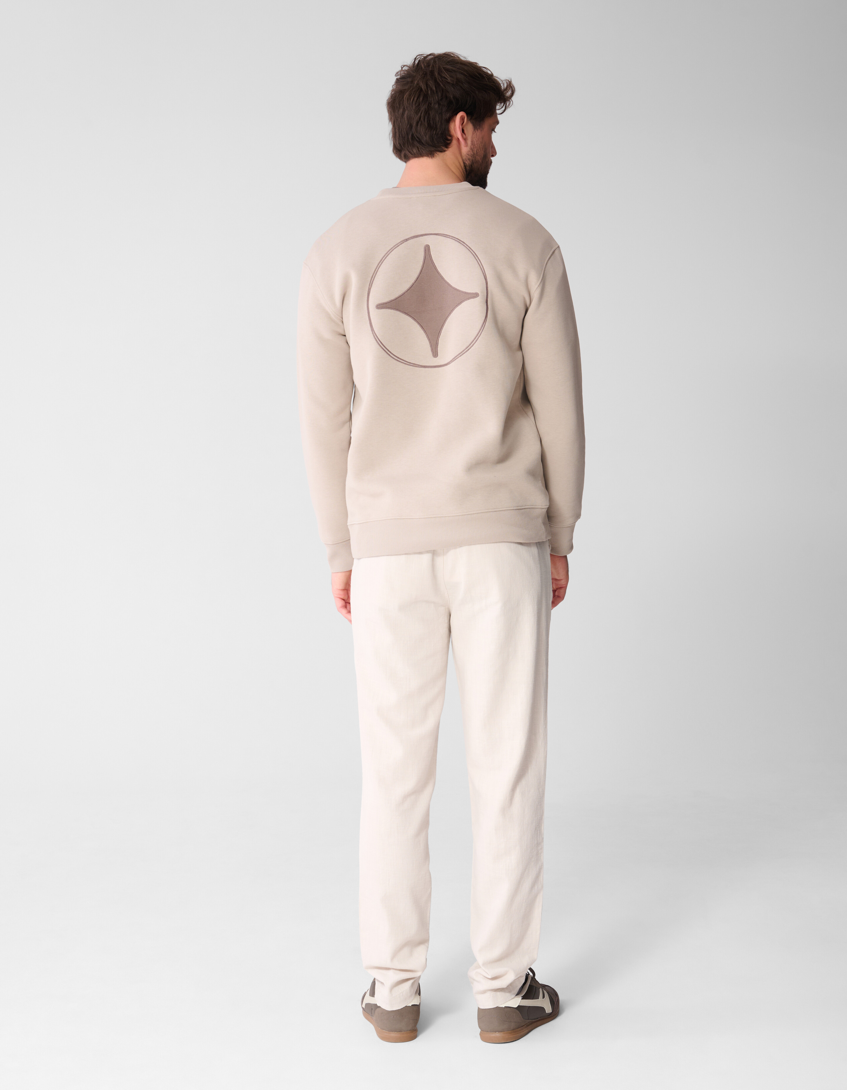 Rib Spark Sweater Lichtbruin SHOEBY MEN