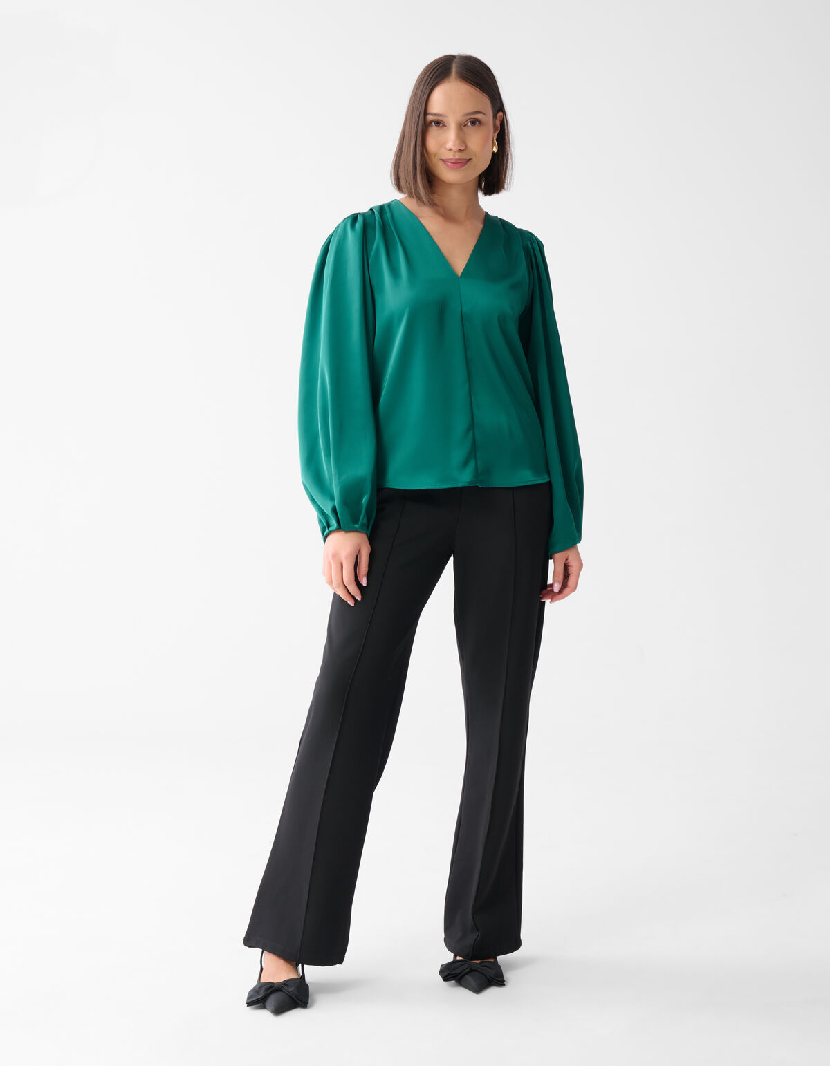 Roos Blouse Donkergroen SHOEBY WOMEN