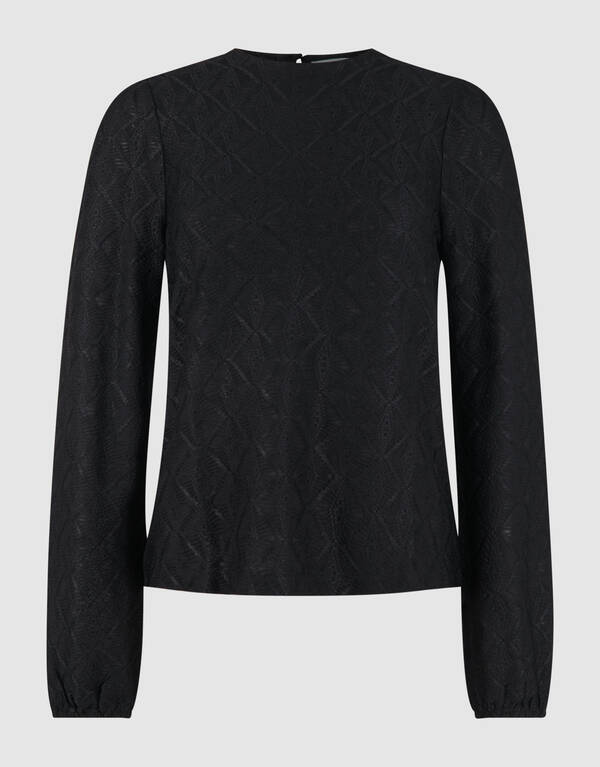 Swirl Structuur Top Zwart SHOEBY WOMEN