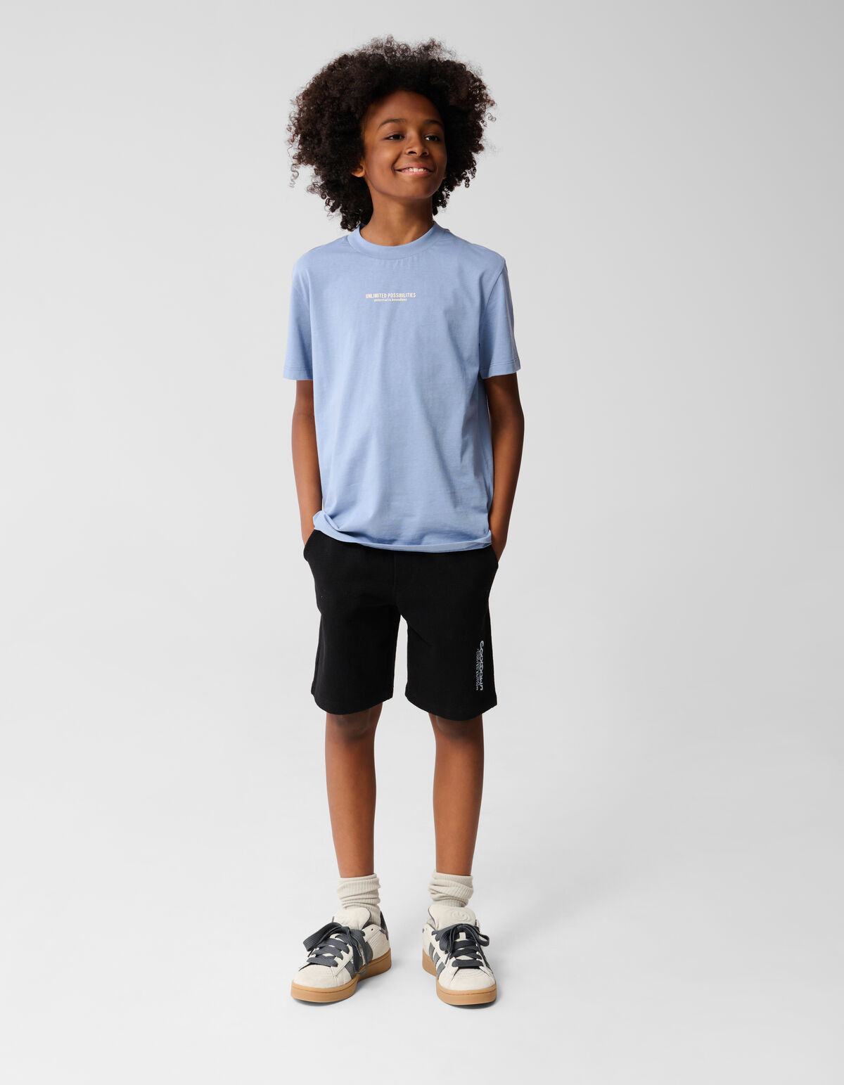 Tekst Artwork T-shirt Blauw SHOEBY BOYS