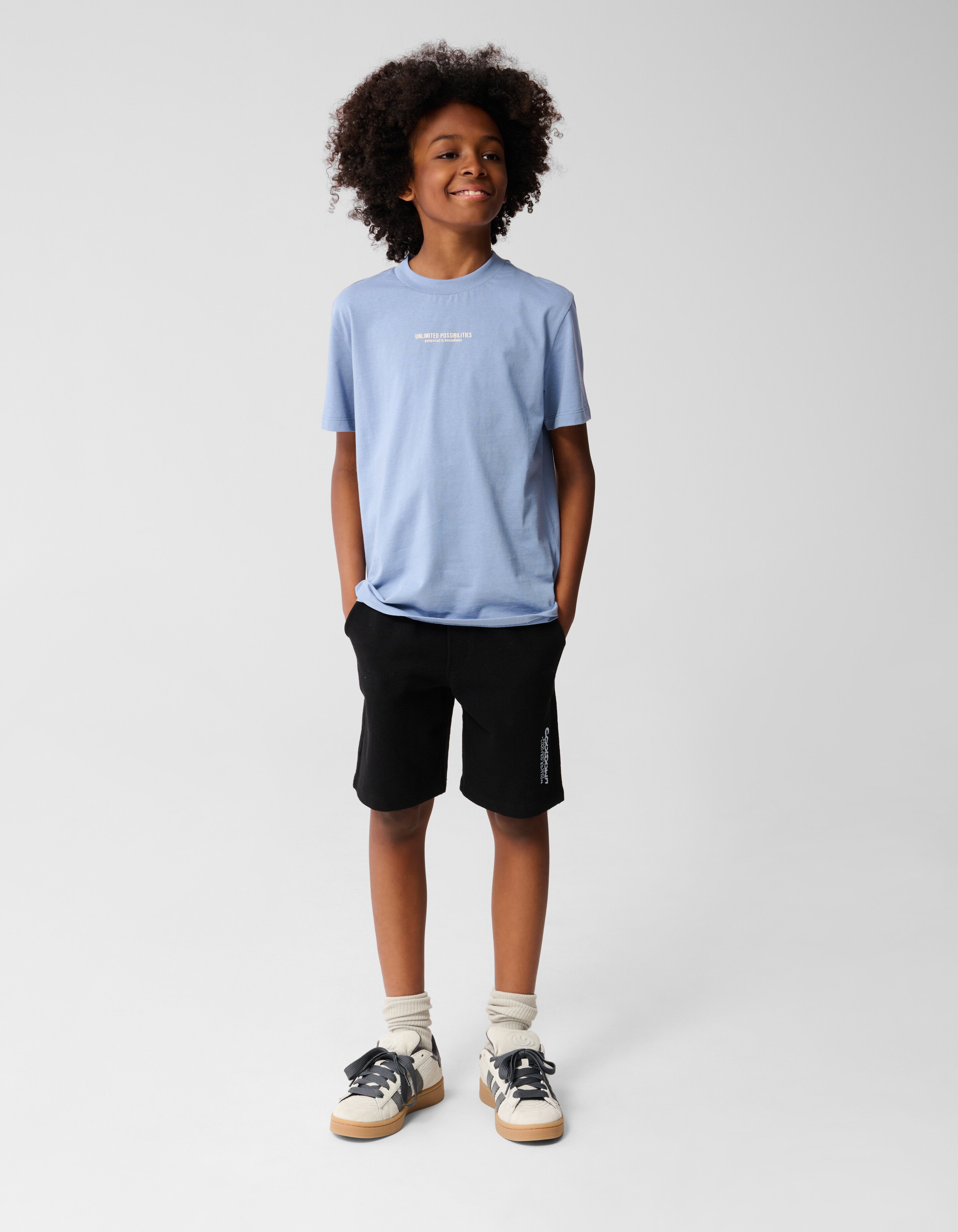 Tekst Artwork T-shirt Blauw SHOEBY BOYS