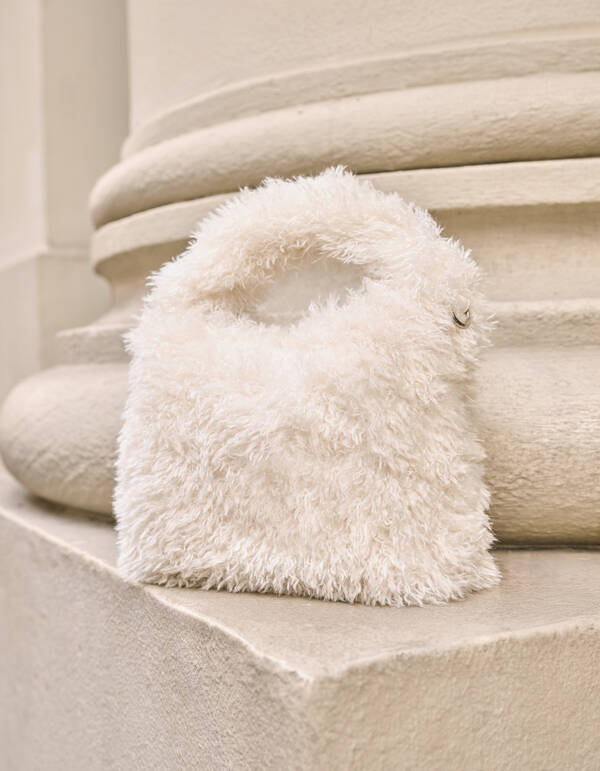 Fluffy Fur Tas Gebroken Wit SHOEBY ACCESSOIRES