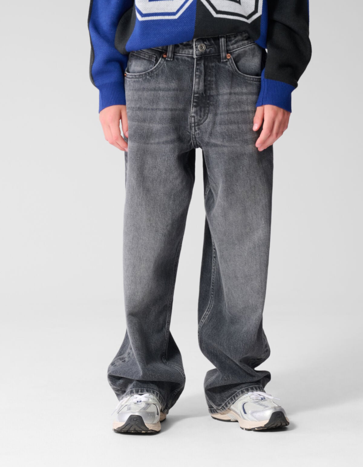 Ultra Baggy Fit Jeans Donkergrijs SHOEBY BOYS