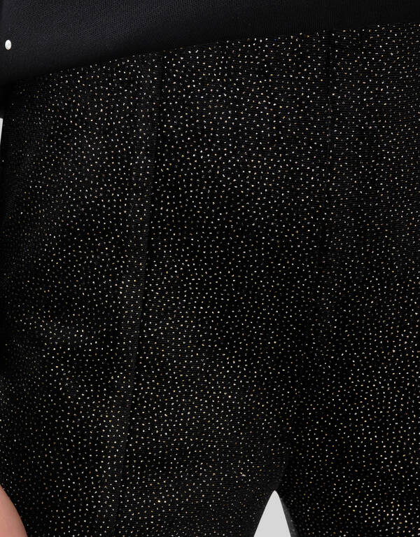 Glitter Split Flared Legging Zwart SHOEBY GIRLS