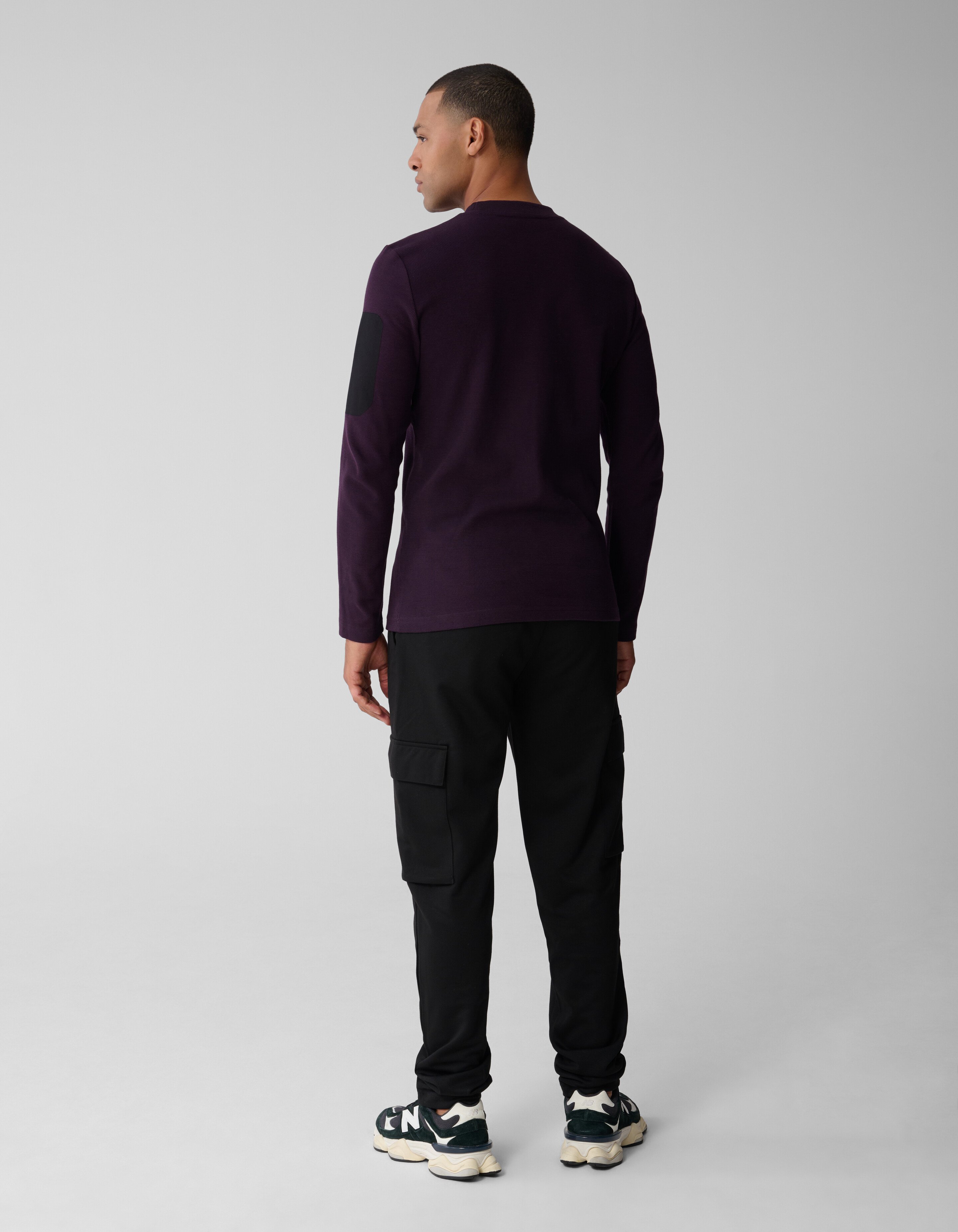 Structuur Pocket T-shirt Donkerrood SHOEBY MEN
