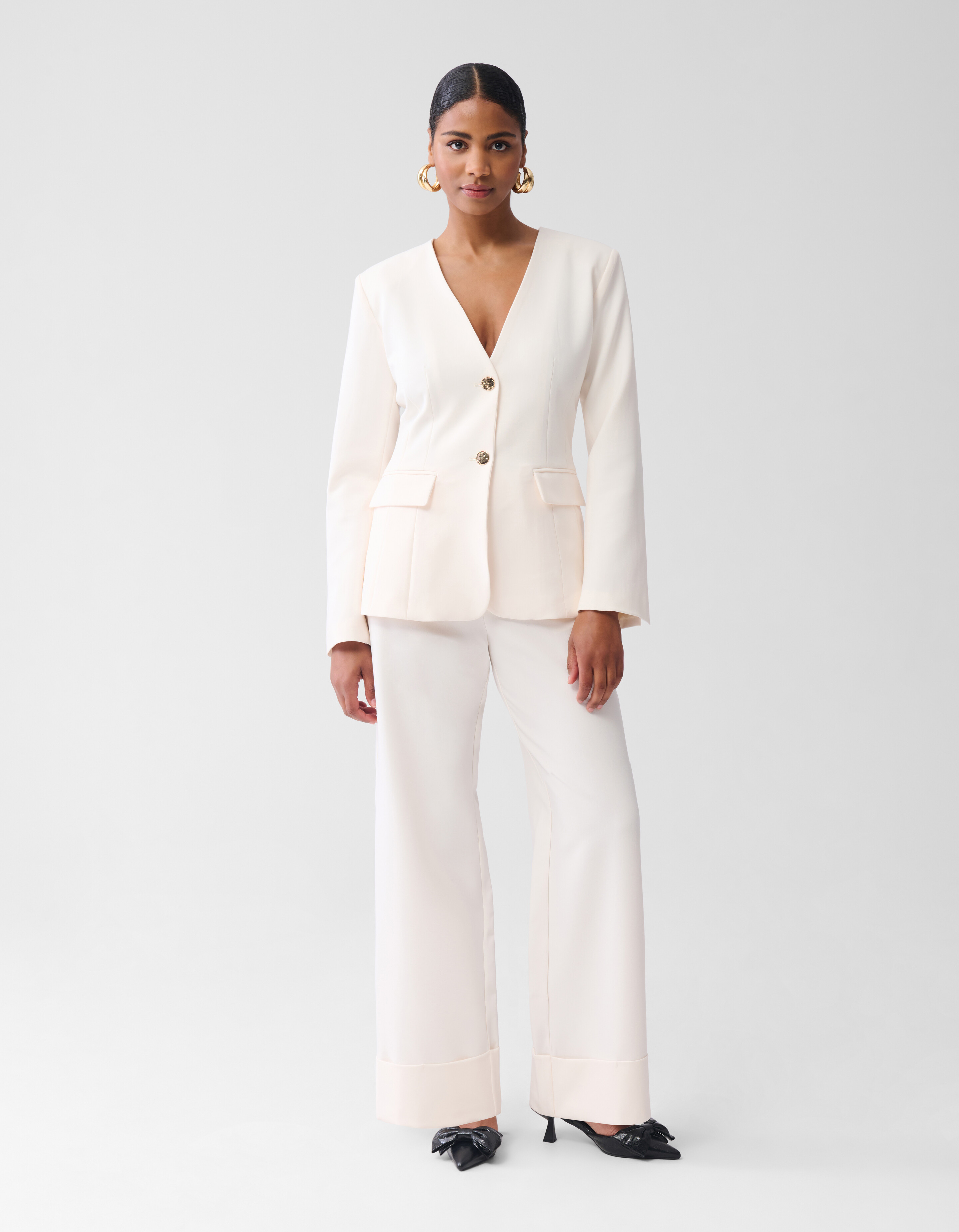 Zandloper Blazer Gebroken Wit By Fred SHOEBY WOMEN