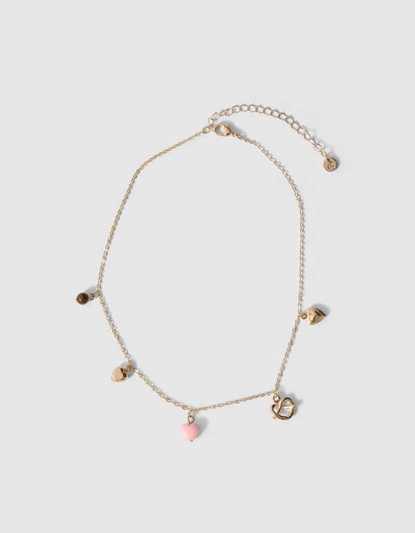 Pretzel Charm Ketting Goud SHOEBY ACCESSOIRES