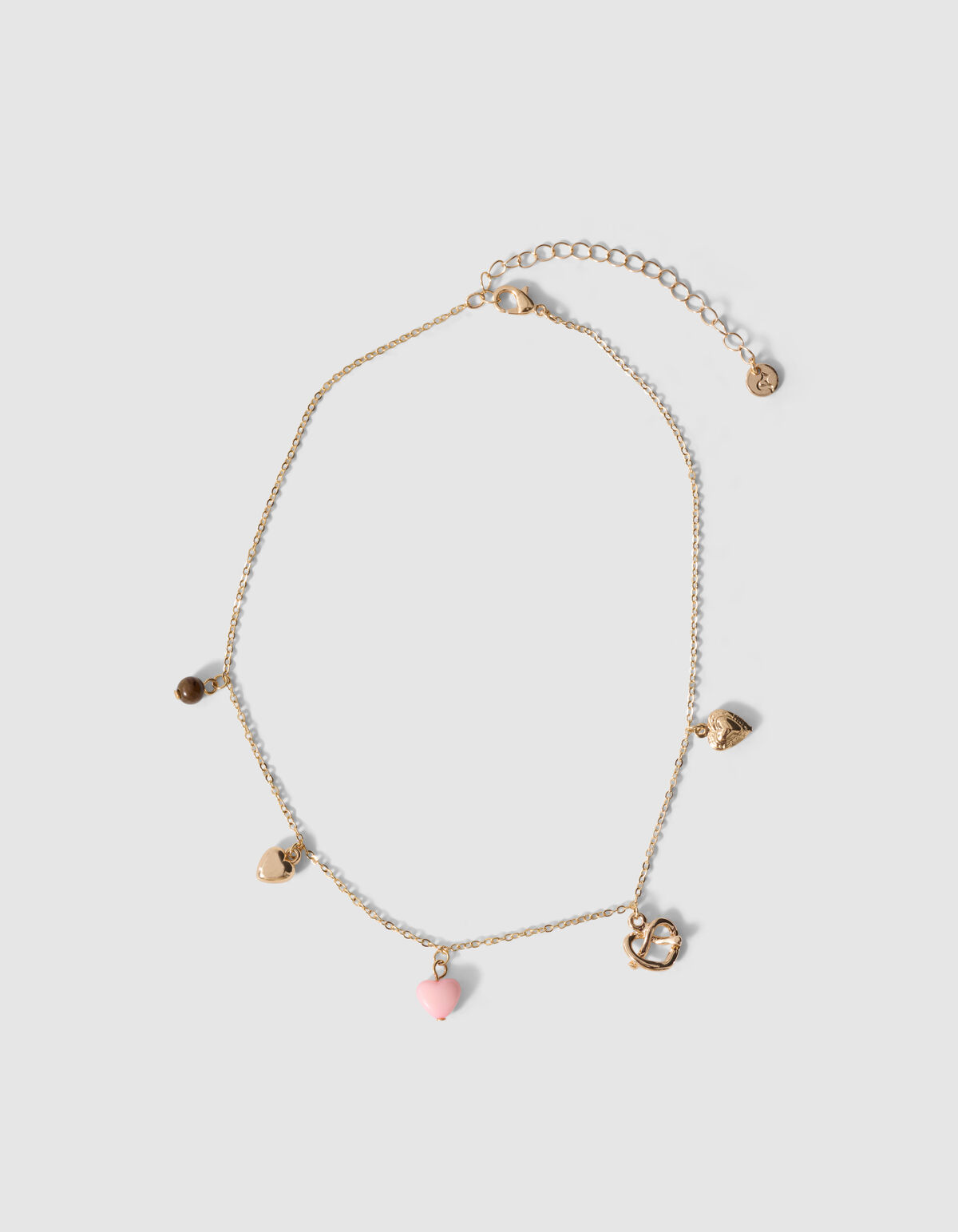 Pretzel Charm Ketting Goud SHOEBY ACCESSOIRES