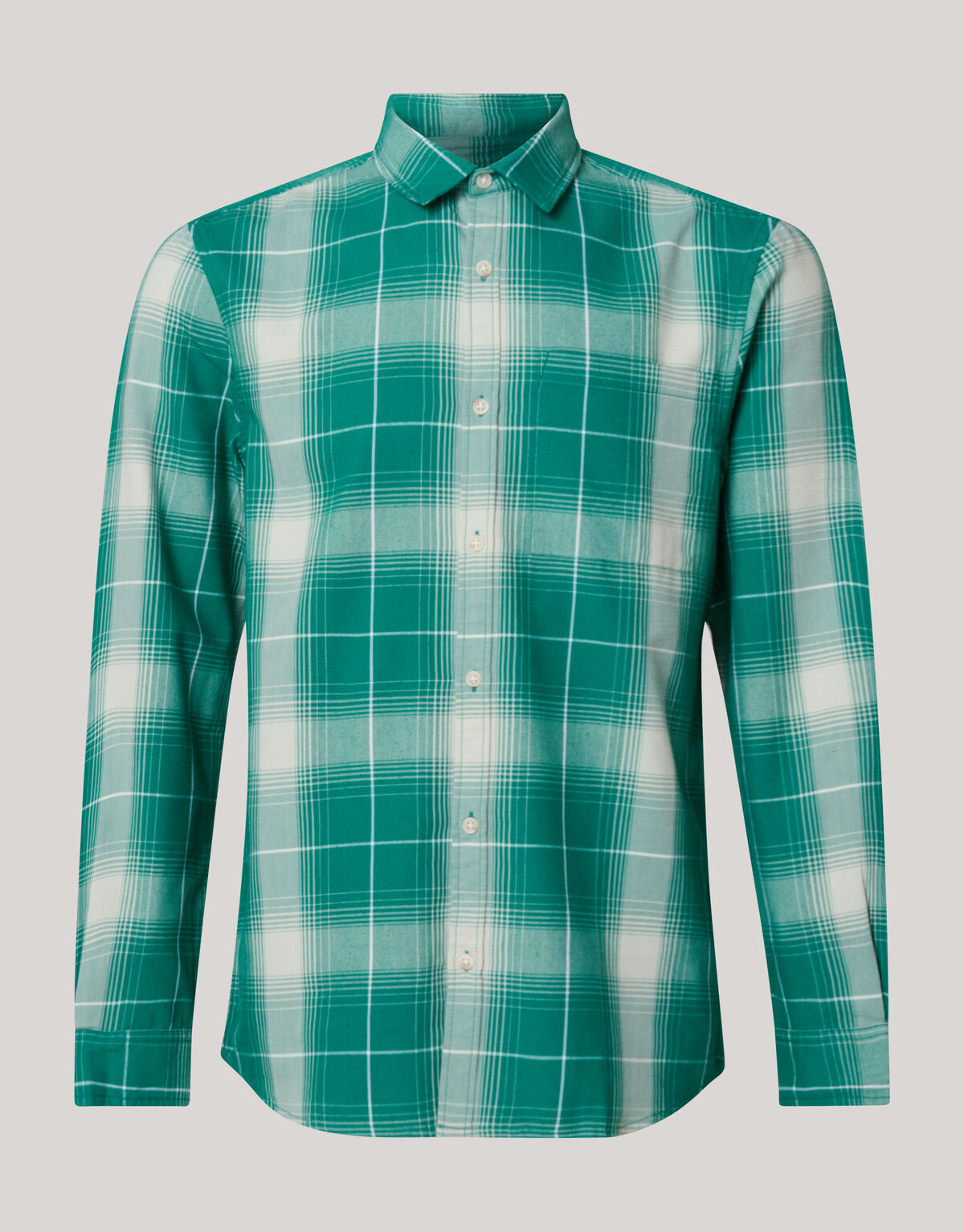 Flanel Ruiten Overhemd Groen SHOEBY MEN