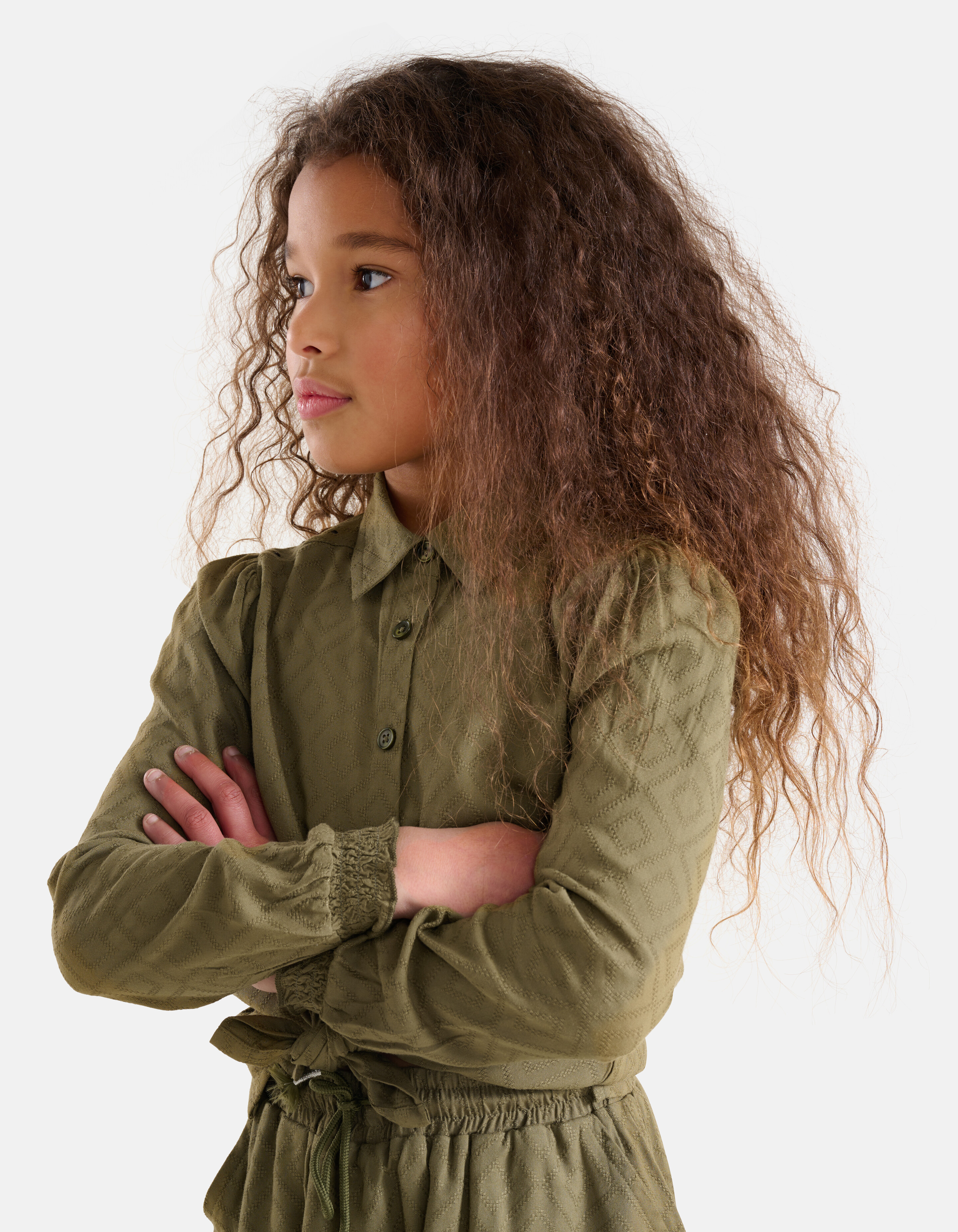 Stud Blouse Donkergroen SHOEBY GIRLS