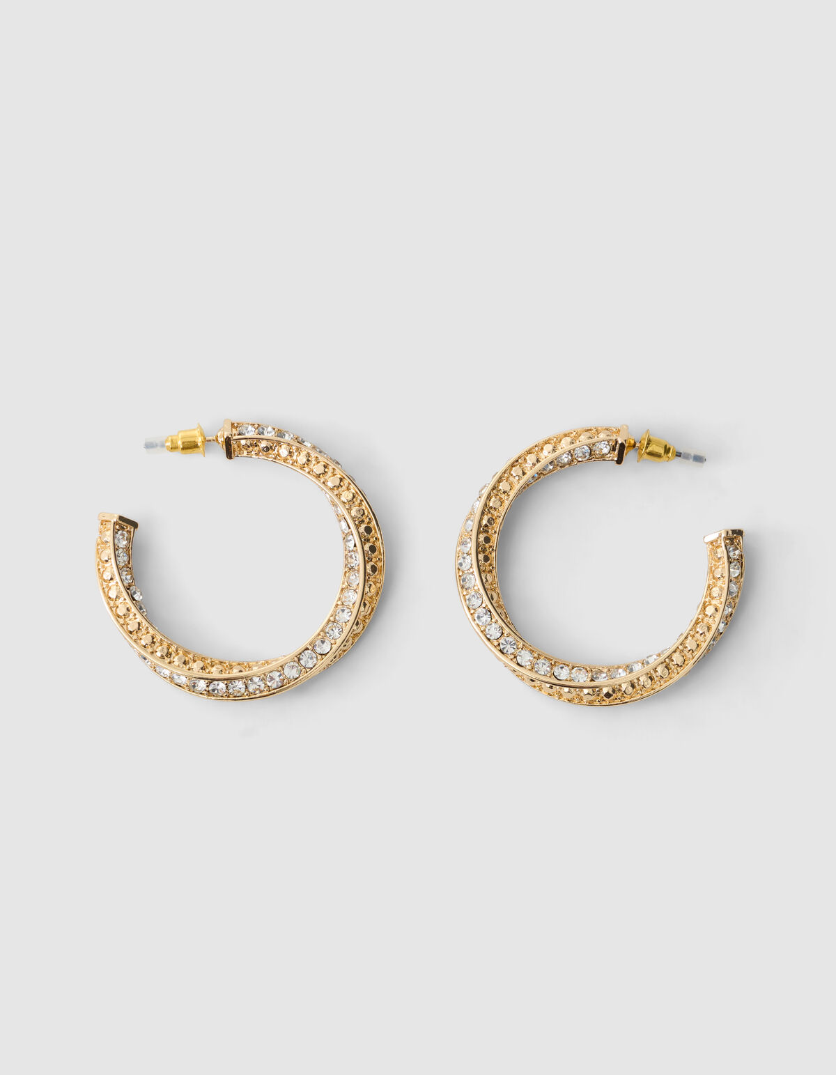 Twisted Strass Oorbellen Goud SHOEBY ACCESSOIRES