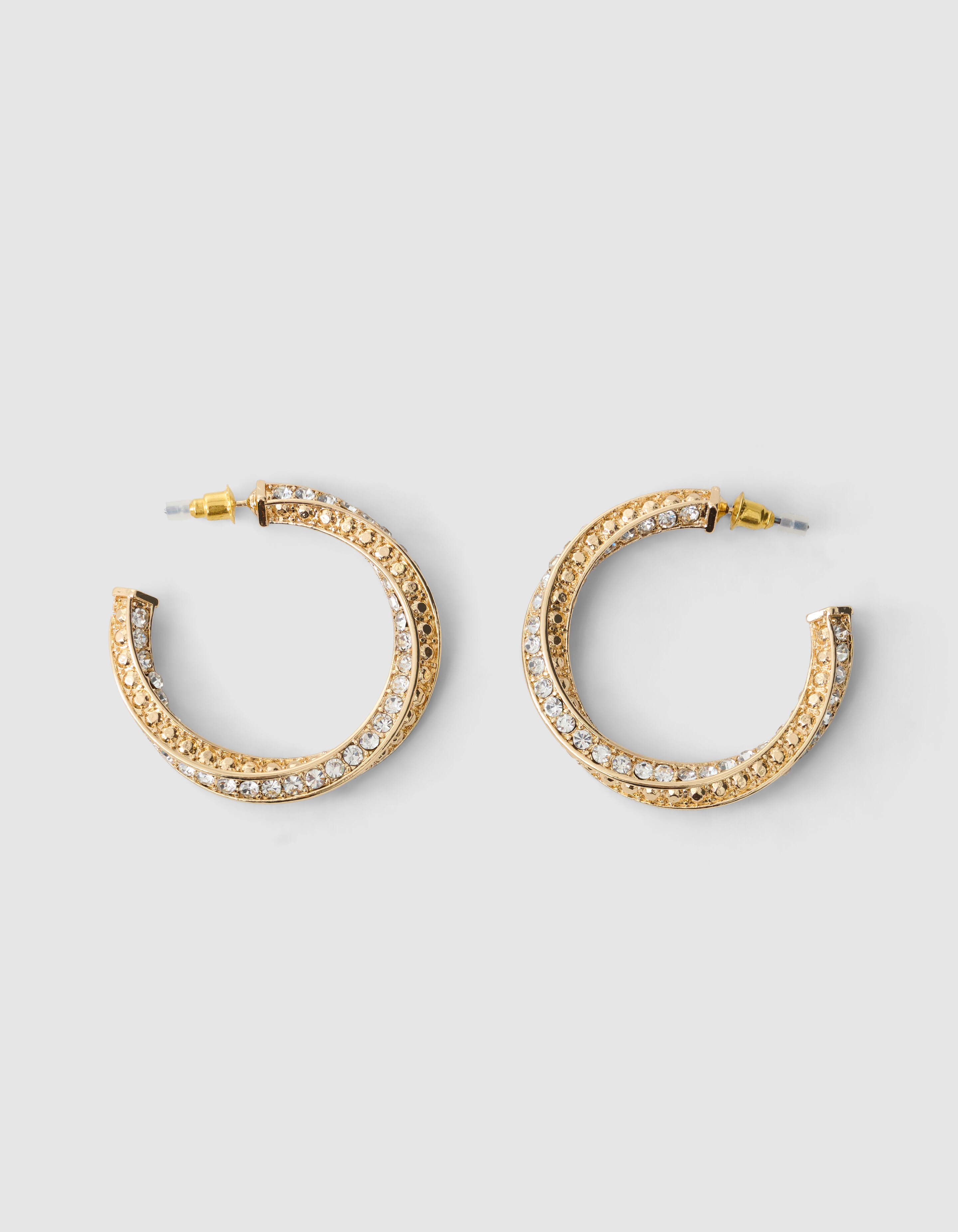 Twisted Strass Oorbellen Goud SHOEBY ACCESSOIRES
