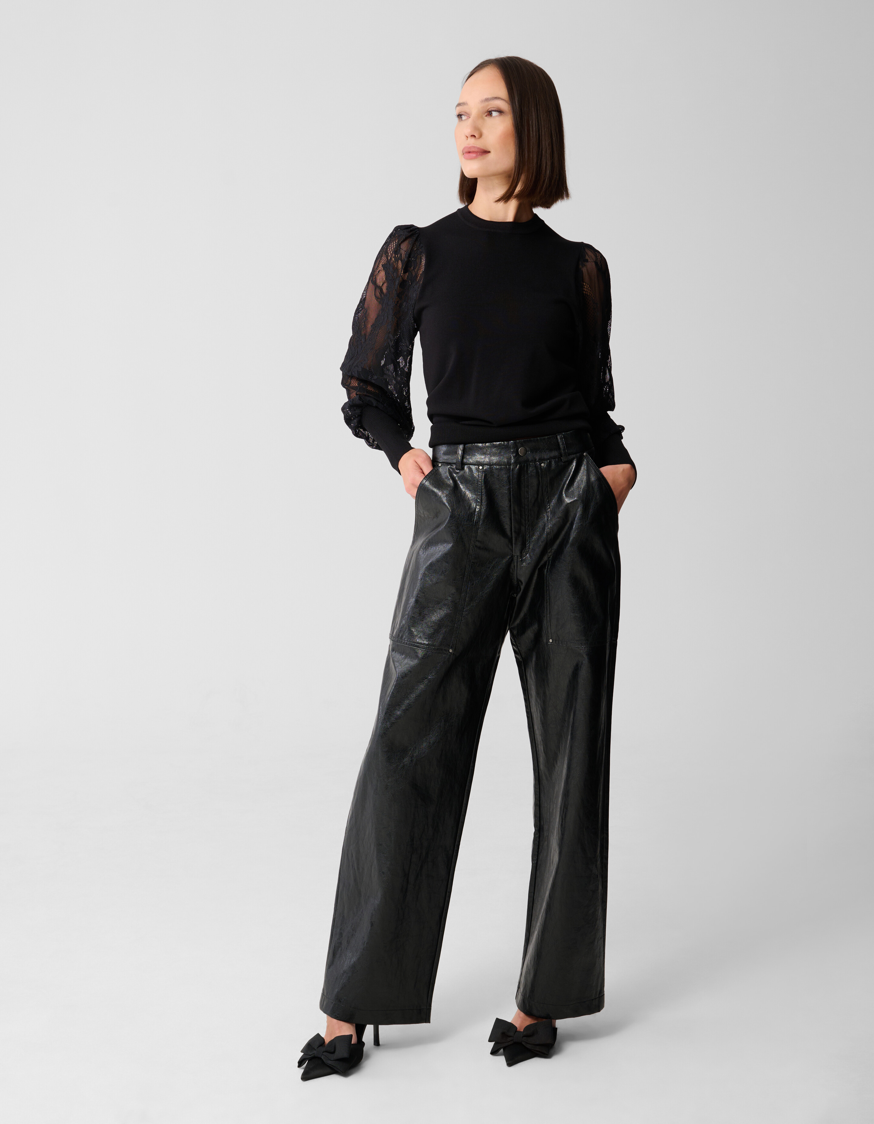 Kanten Knit Trui Zwart SHOEBY WOMEN